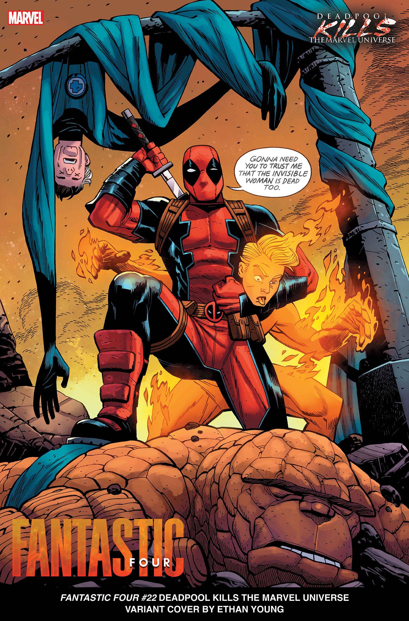 Fantastic Four #22 Ethan Young Deadpool Kills The Marvel Universe Variant [Bh, D Pwx] | L.A. Mood Comics and Games