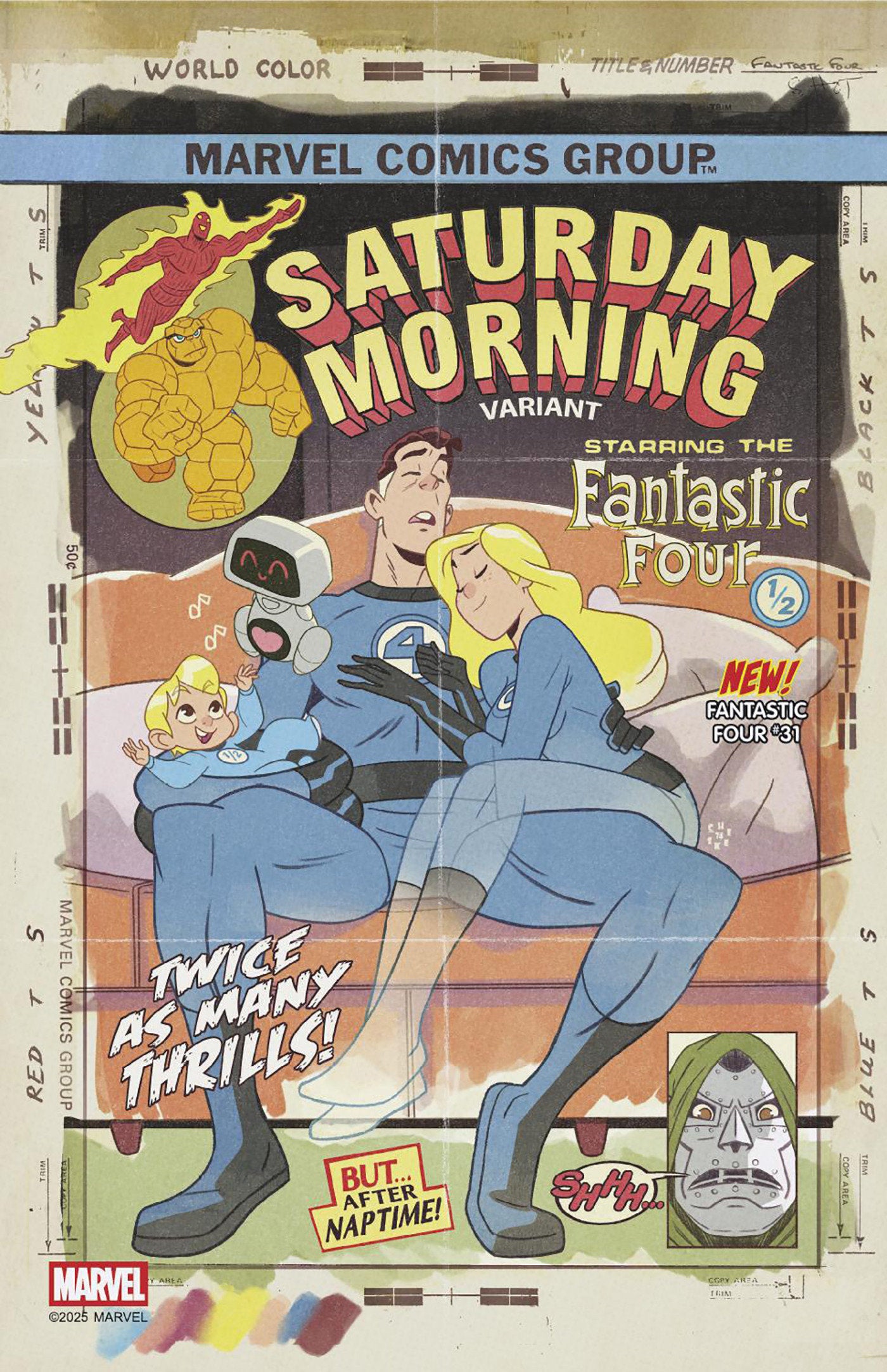 Fantastic Four #31 Sean Galloway Saturday Morning Variant [Doom] | L.A. Mood Comics and Games