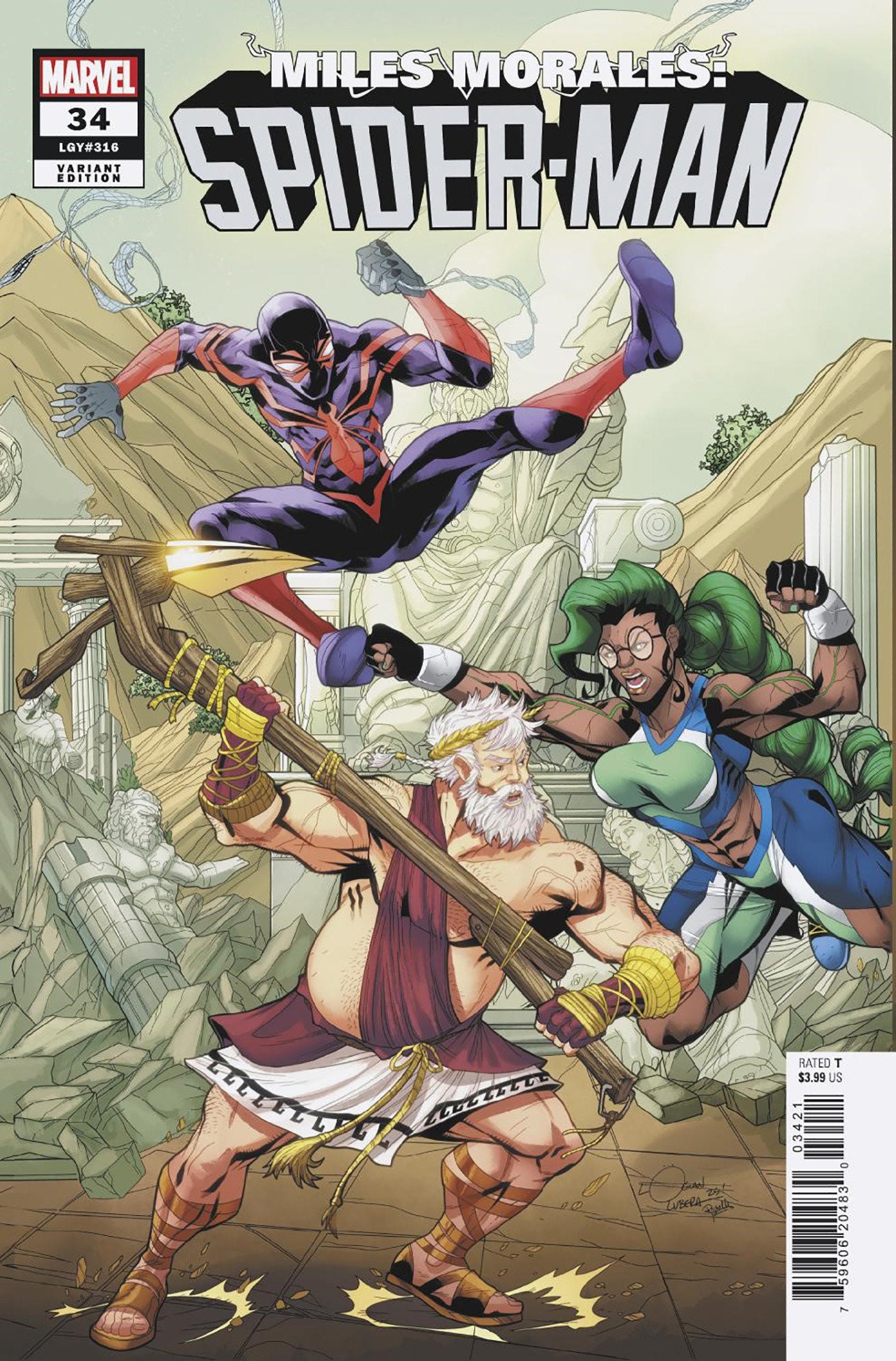 Miles Morales: Spider-Man #34 Logan Lubera 5-Part Connecting Variant | L.A. Mood Comics and Games