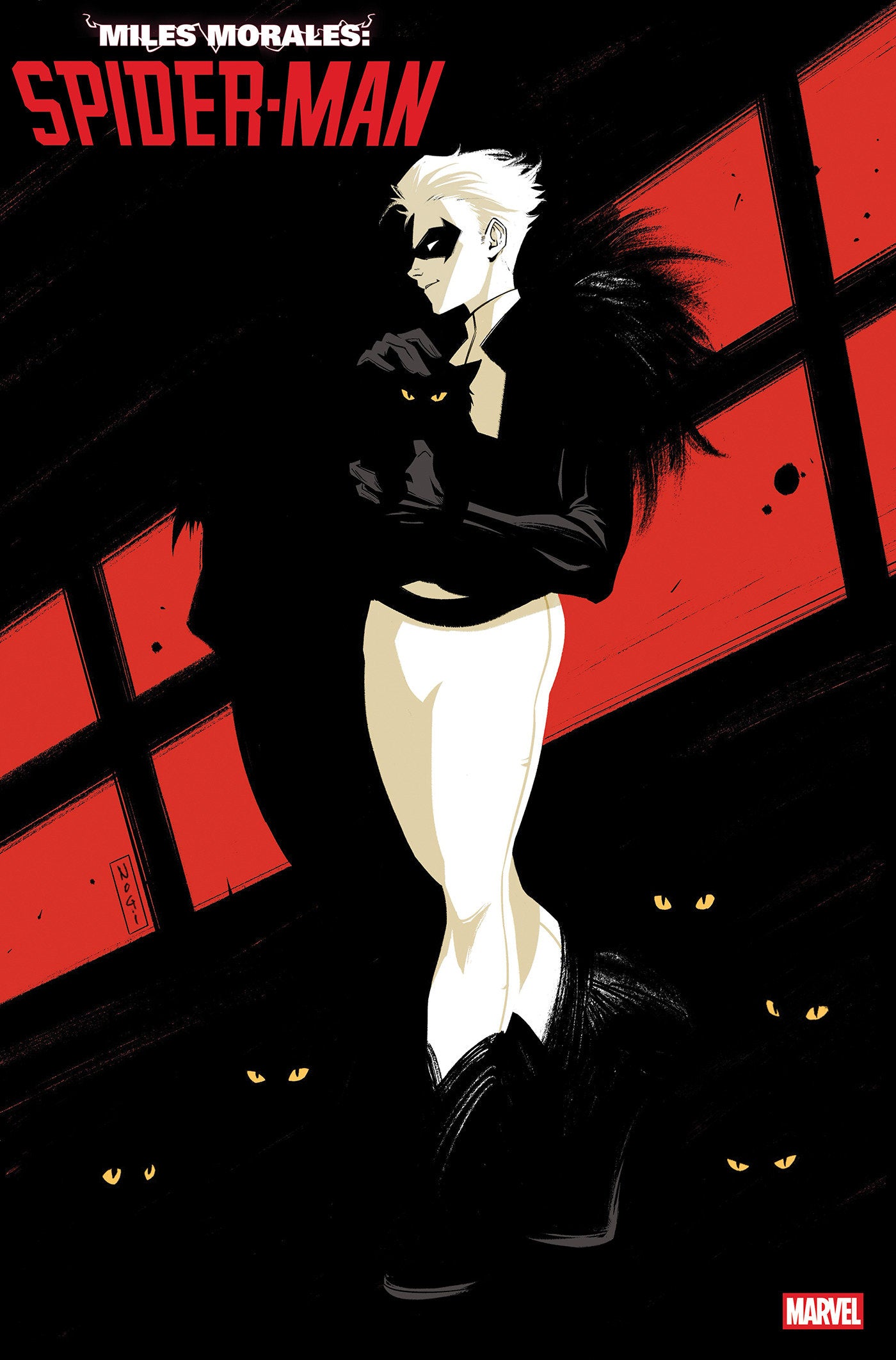 Miles Morales: Spider Man #38 Nogi San White Cat Variant | L.A. Mood Comics and Games