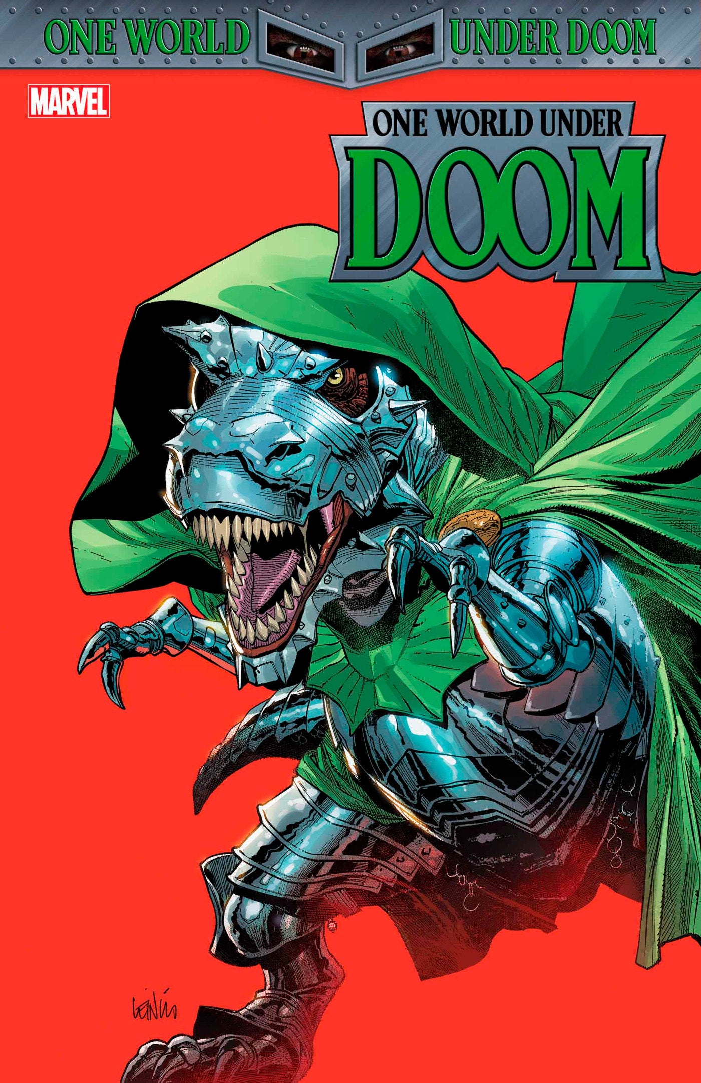 One World Under Doom #2 (Of 9) Leinil Yu Doomasaur Variant | L.A. Mood Comics and Games