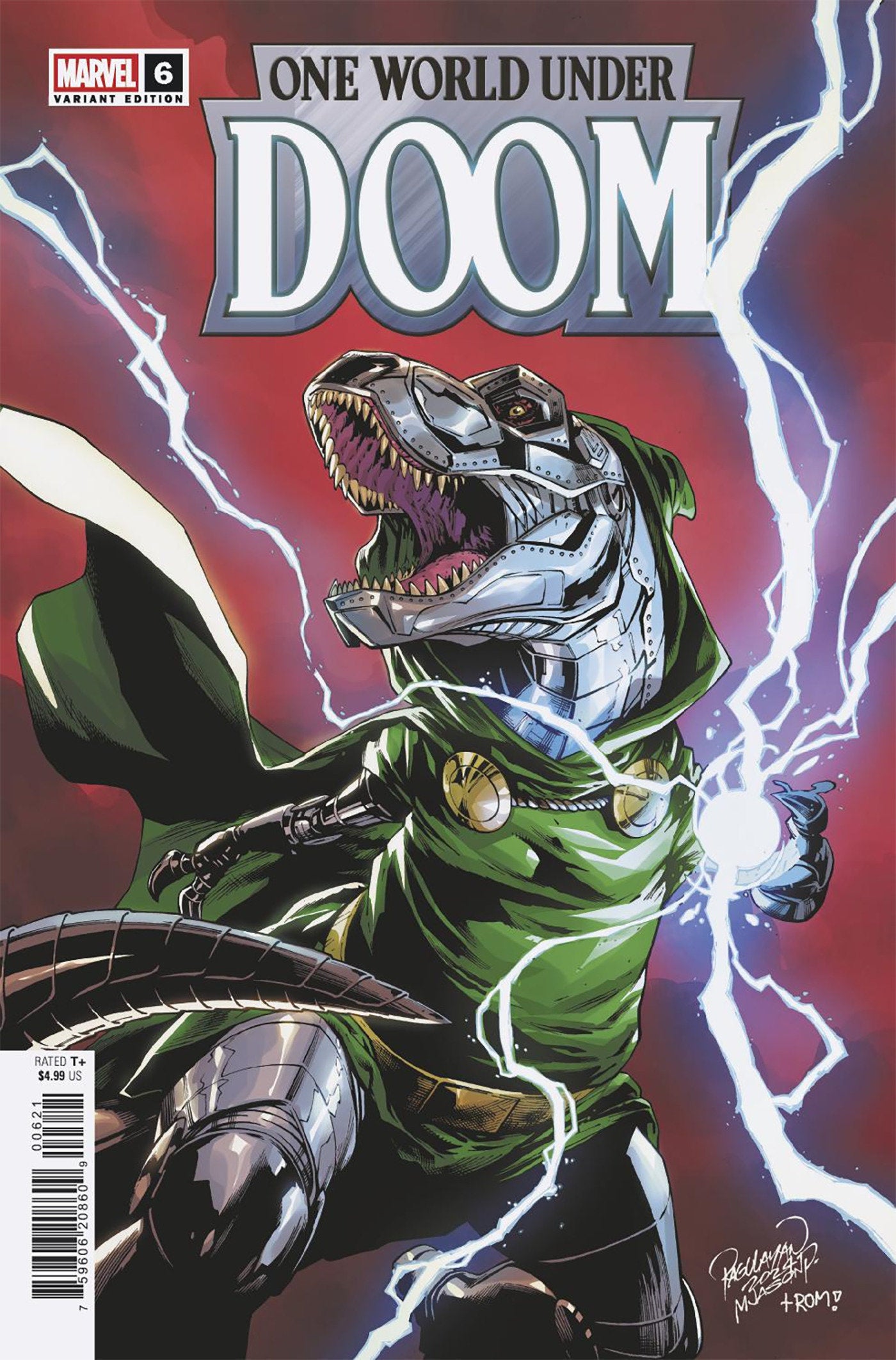 One World Under Doom #6 Carlo Pagulayan Doomasaur Variant | L.A. Mood Comics and Games