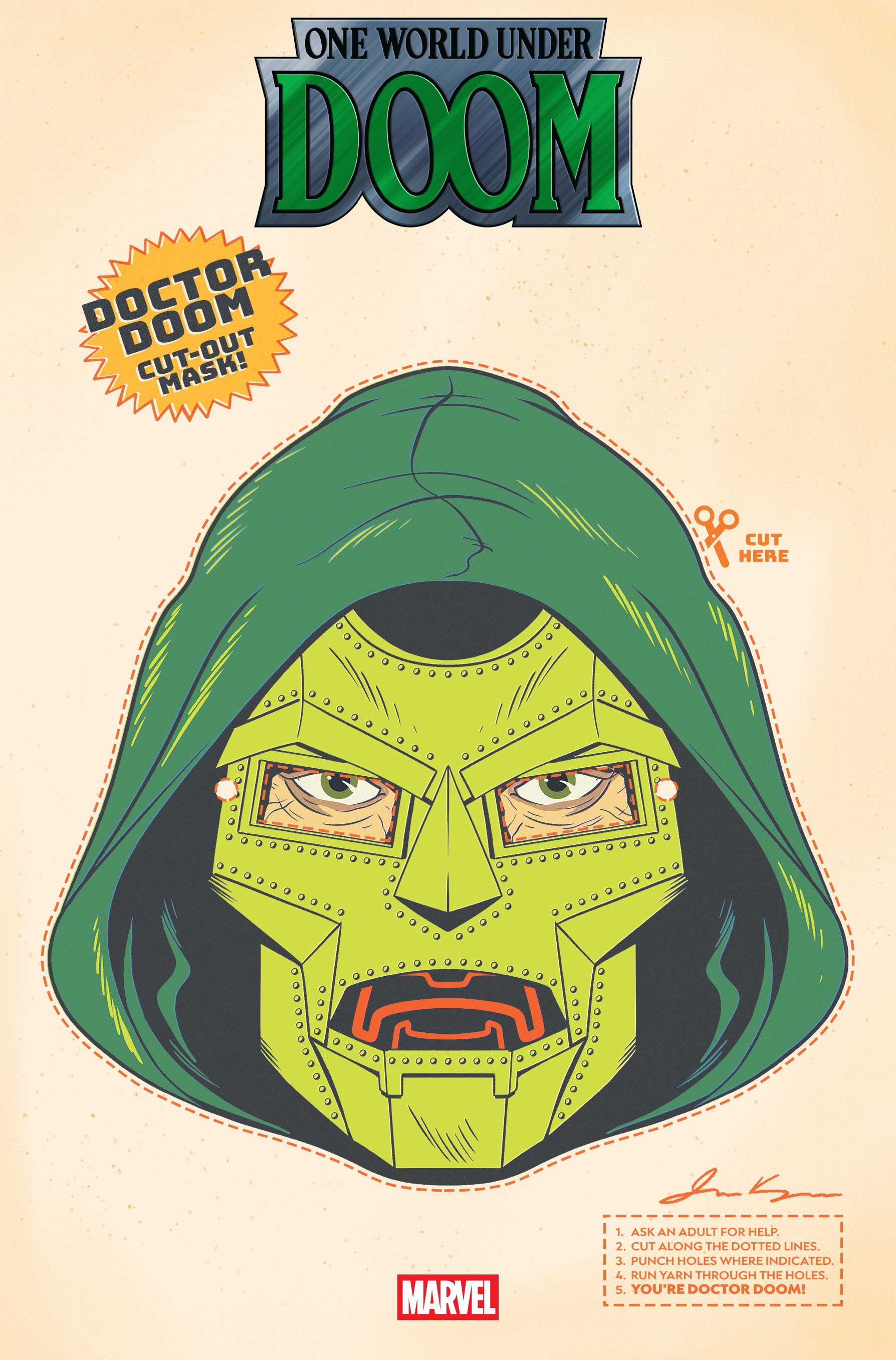 One World Under Doom #7 Retro Halloween Mask Variant | L.A. Mood Comics and Games