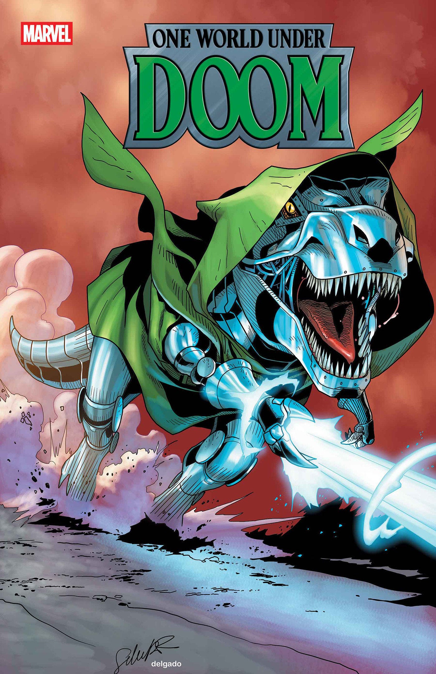 One World Under Doom #8 Salvador Larroca Doomasaur Variant | L.A. Mood Comics and Games