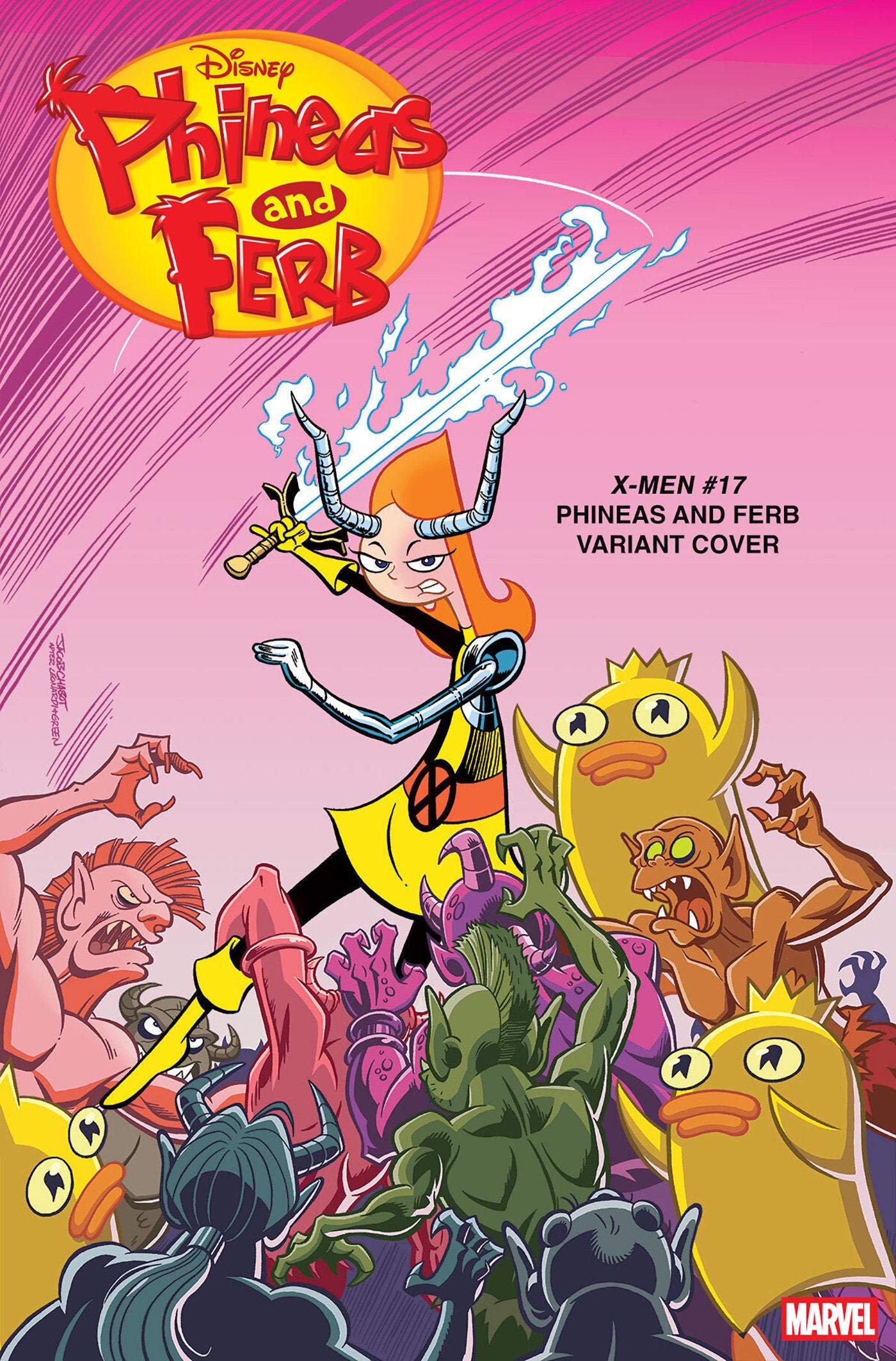 X-Men #17 Jacob Chabot Phineas And Ferb Variant | L.A. Mood Comics and Games