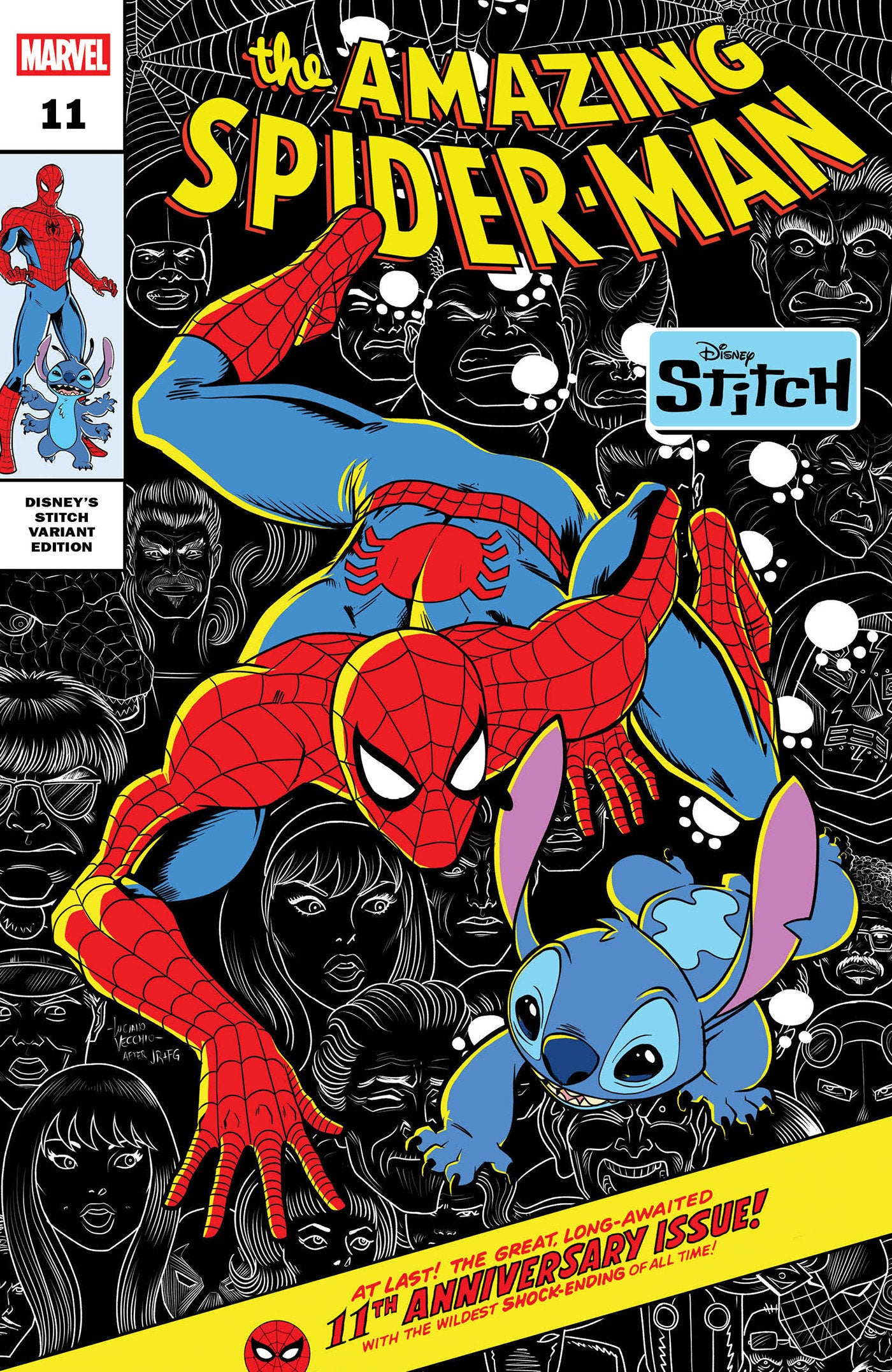 Amazing Spider Man #11 Luciano Vecchio Disney Stitch Variant | L.A. Mood Comics and Games