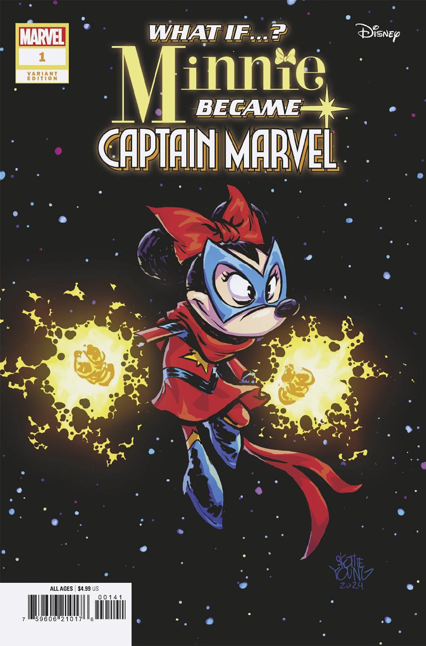 Marvel & Disney: What If...? Minnie Became Captain Marvel #1 Skottie Young Variant | L.A. Mood Comics and Games