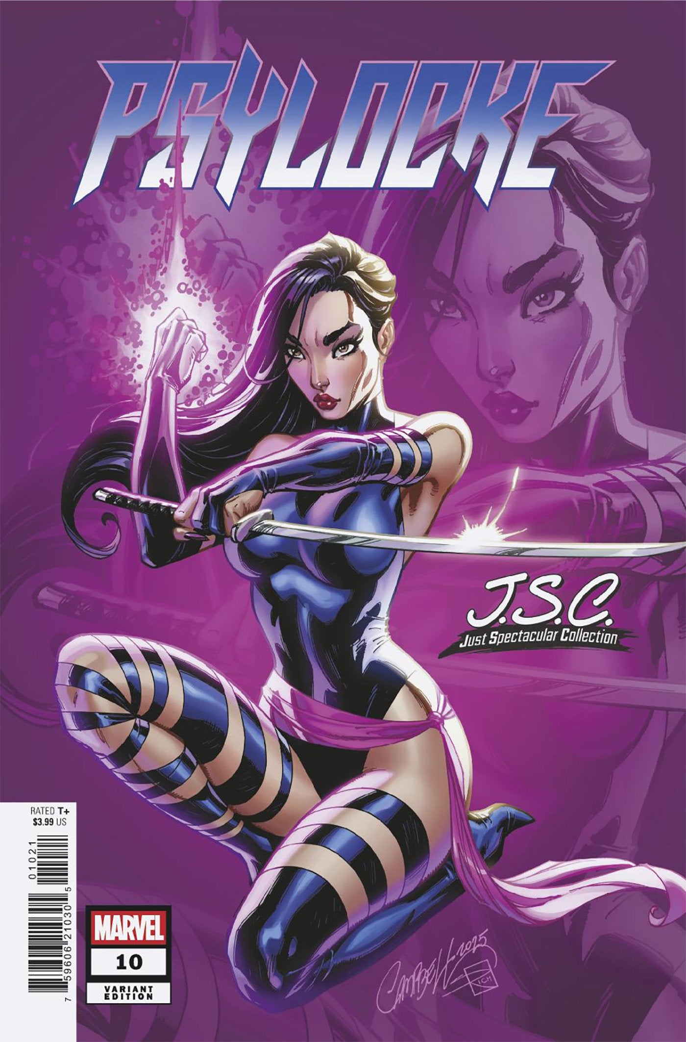 Psylocke #10 J. Scott Campbell Just Spectacular Collection Variant | L.A. Mood Comics and Games