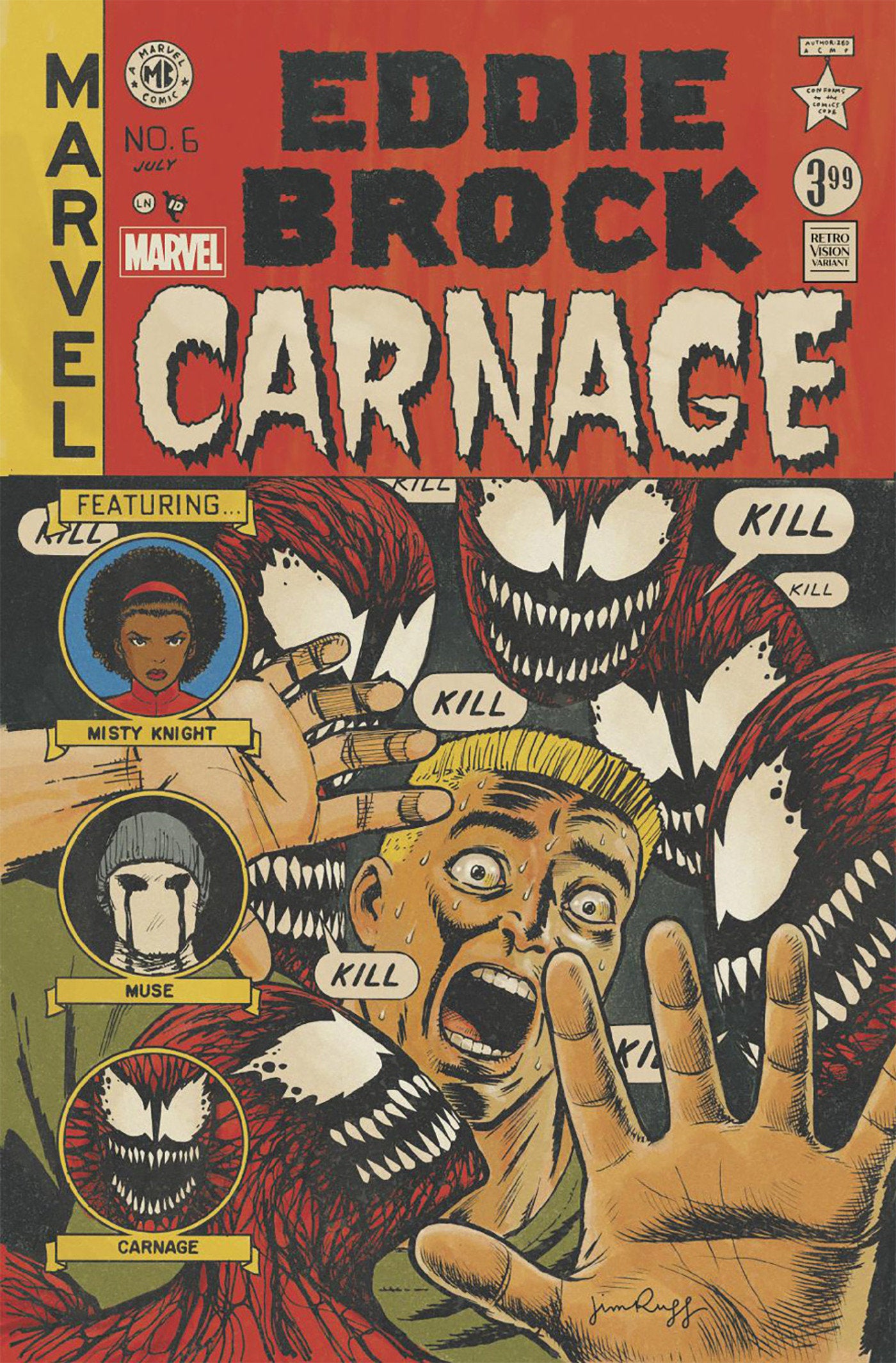 Eddie Brock: Carnage #6 Jim Rugg Retrovision Variant | L.A. Mood Comics and Games
