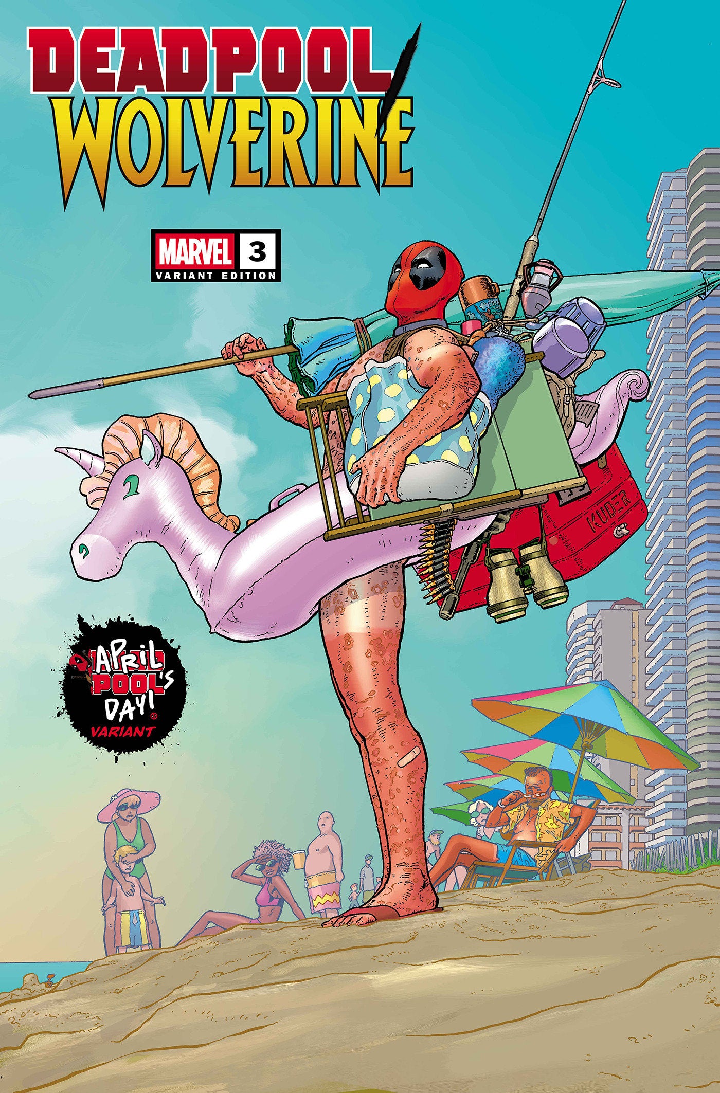 Deadpool Wolverine #3 Aaron Kuder April Pools Day Variant | L.A. Mood Comics and Games