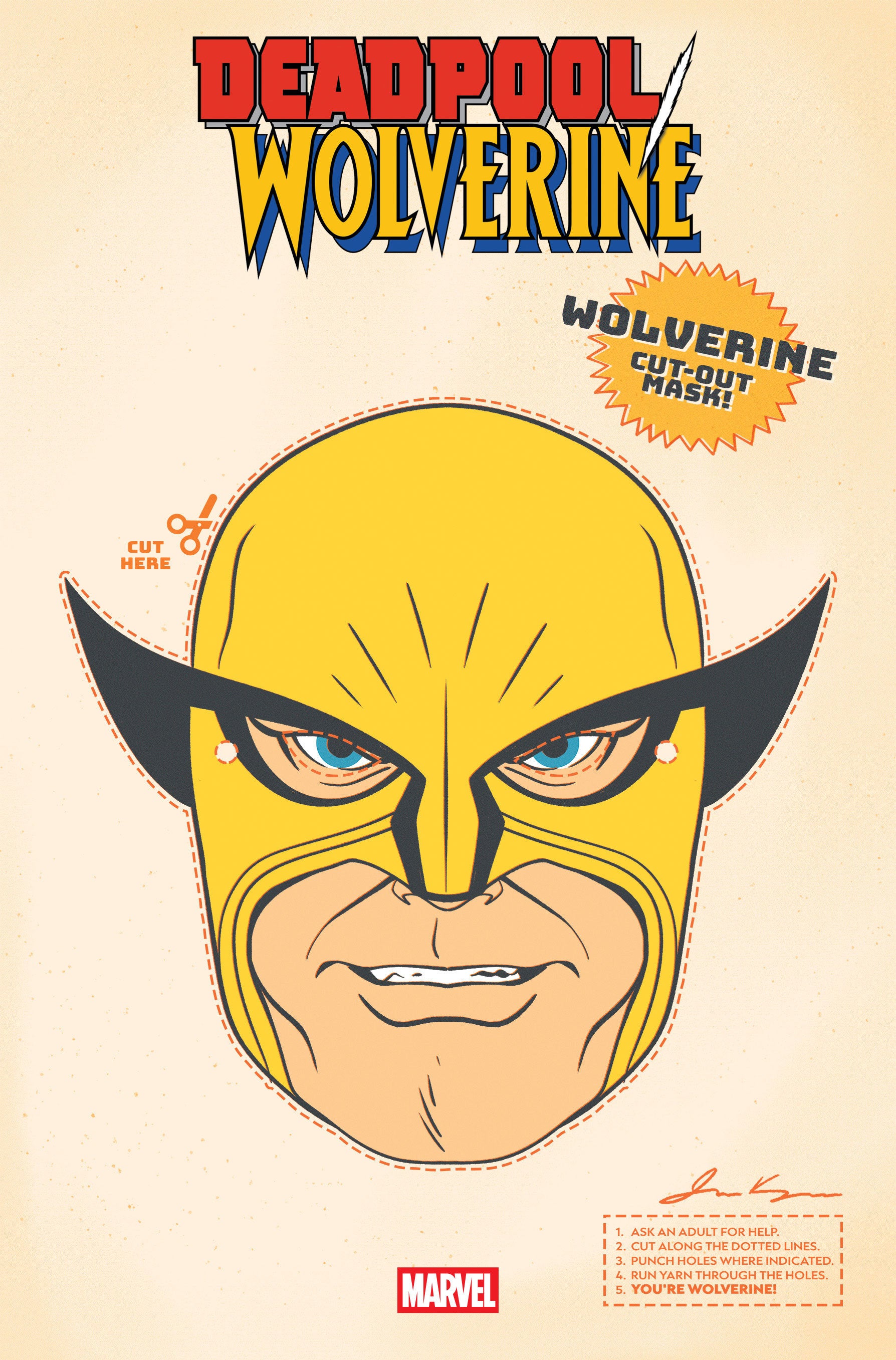 Deadpool/Wolverine #9 Retro Halloween Mask Variant | L.A. Mood Comics and Games