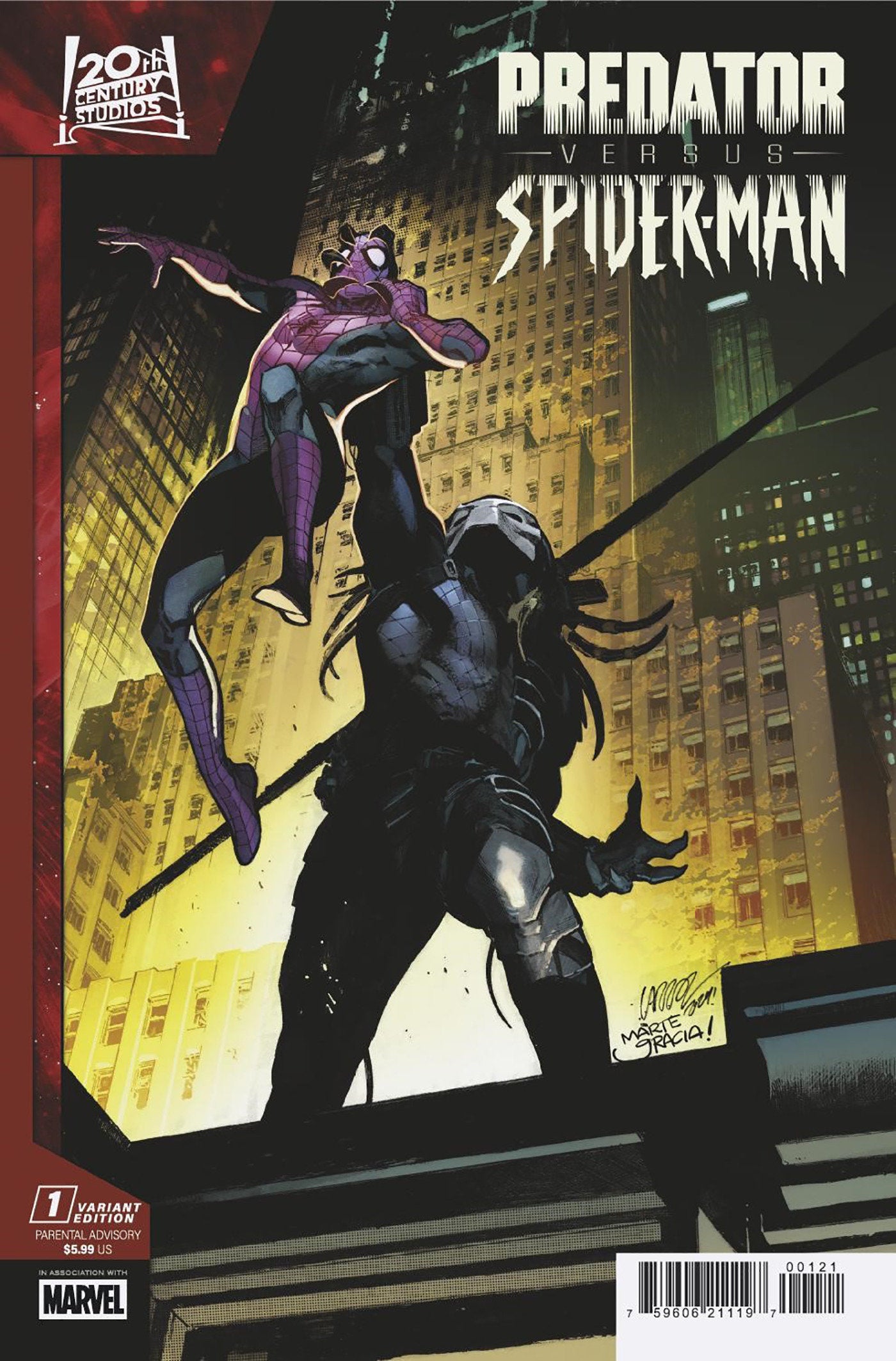 Predator vs Spider-Man #1 (Of 4) Pepe Larraz Promo Art Variant | L.A. Mood Comics and Games