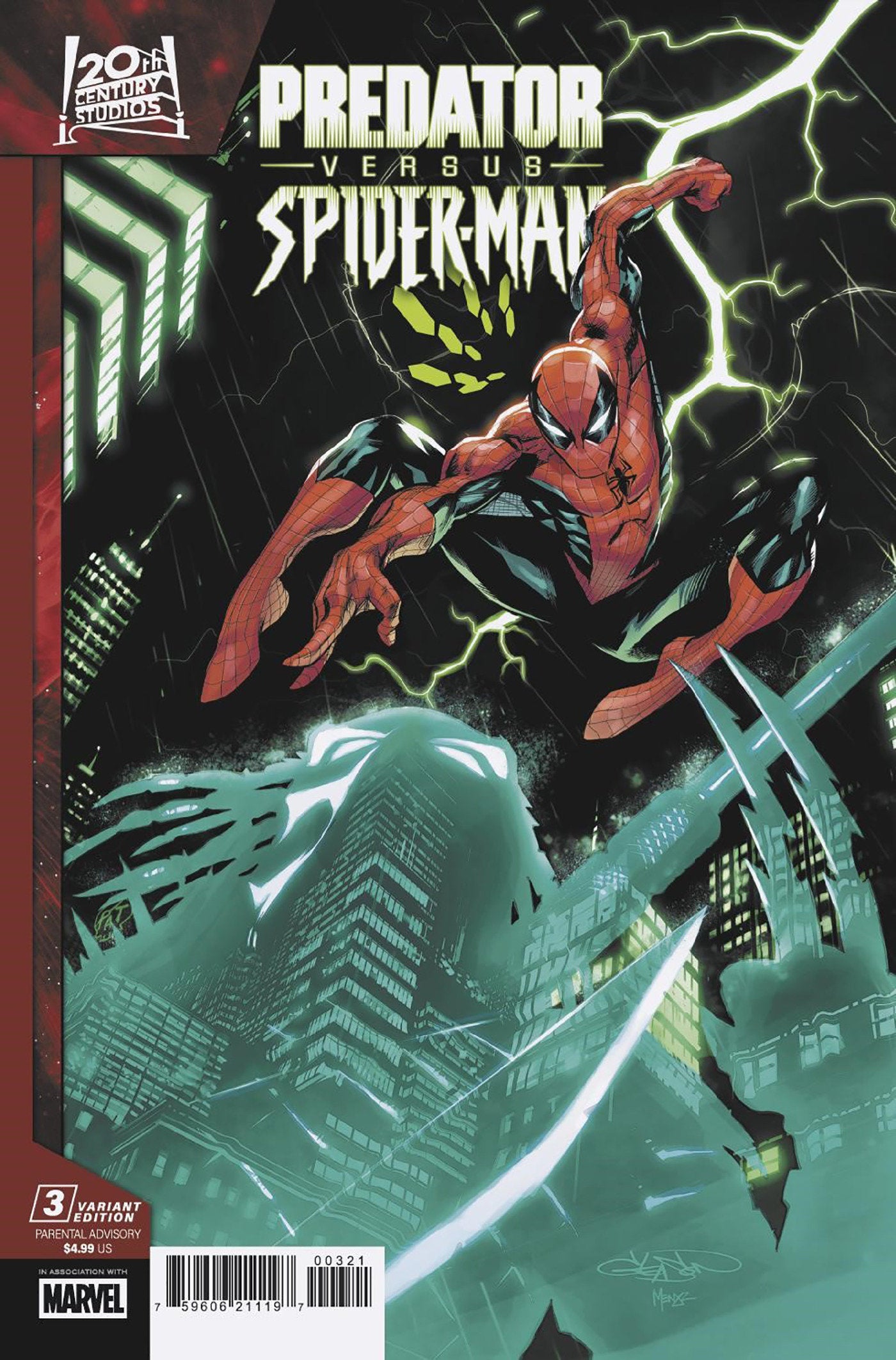 Predator vs. Spider-Man #3 Patrick Gleason Variant | L.A. Mood Comics and Games