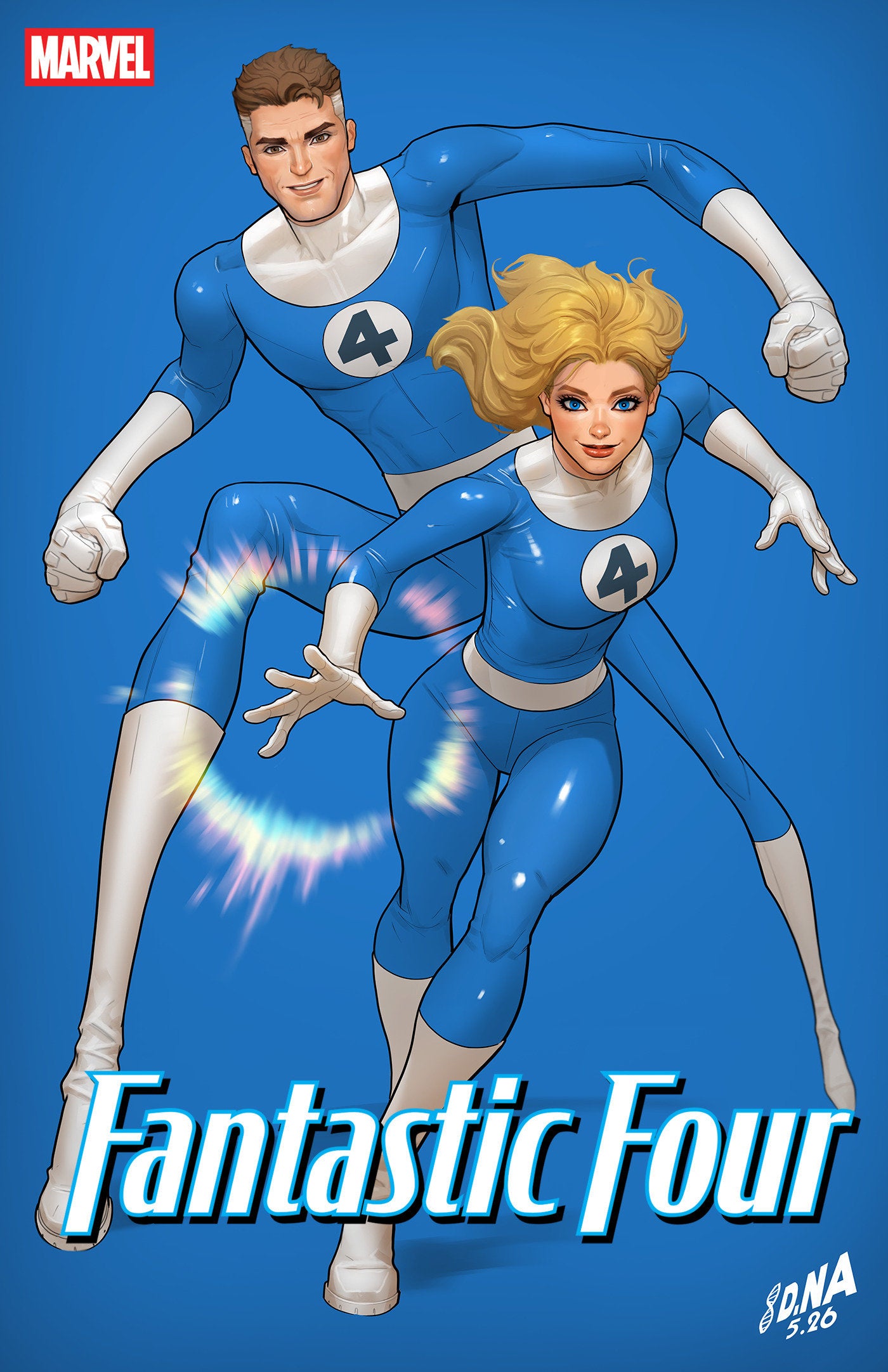 Fantastic Four #14 David Nakayama Color Block Blue Variant | L.A. Mood Comics and Games