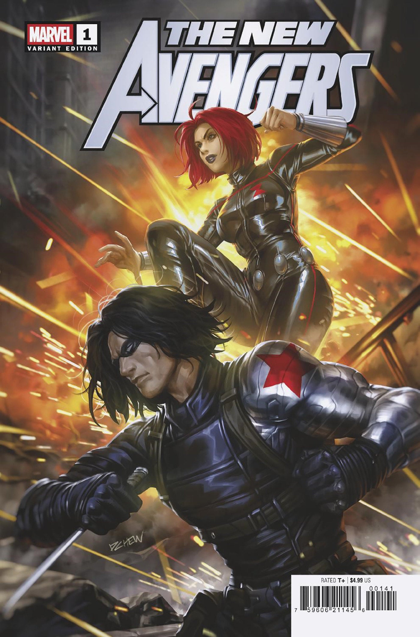 New Avengers #1 Derrick Chew Black Widow And Winter Soldier Variant A | L.A. Mood Comics and Games