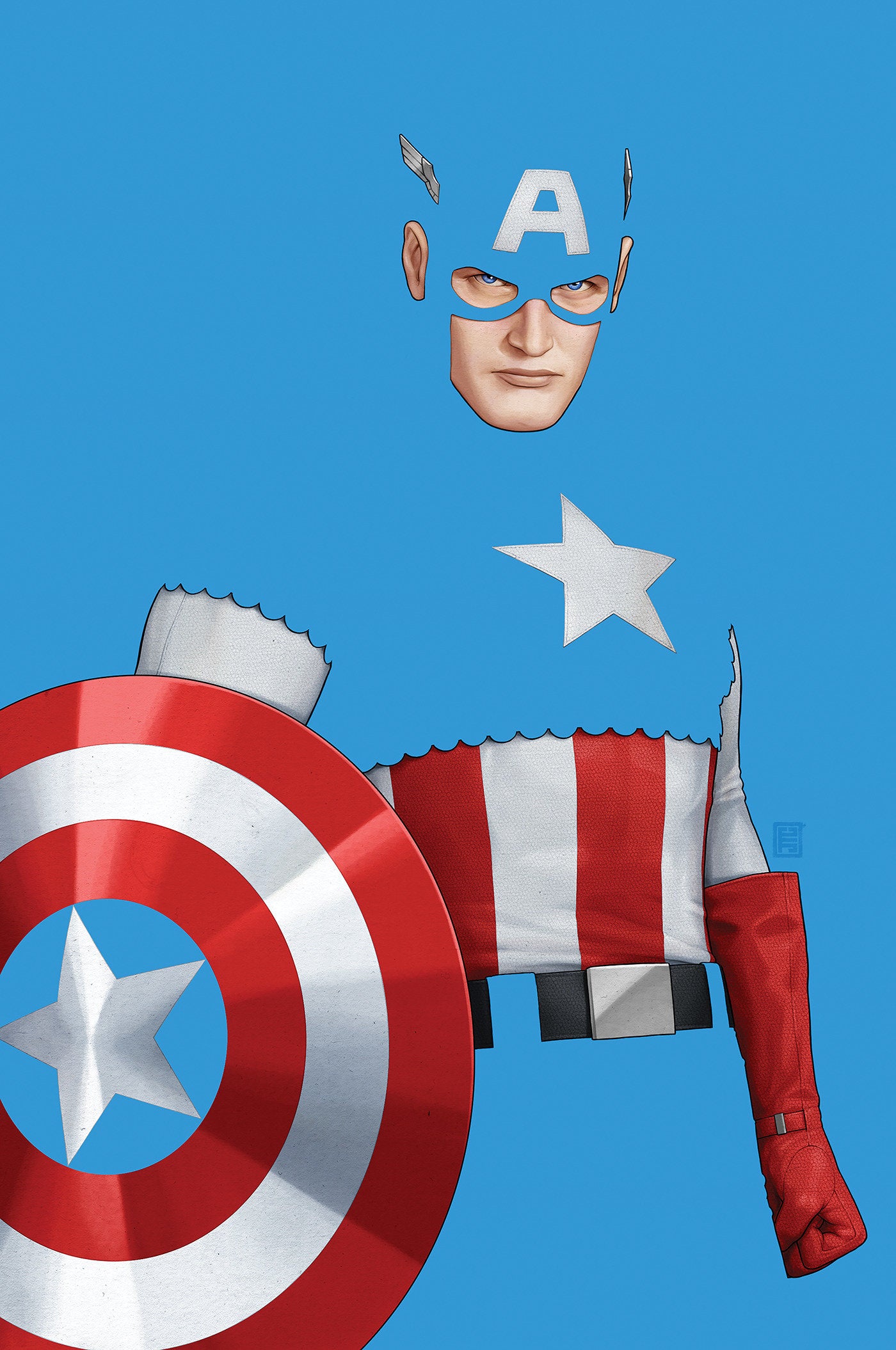 Captain America #2 John Tyler Christopher Negative Space Full Art Variant | L.A. Mood Comics and Games