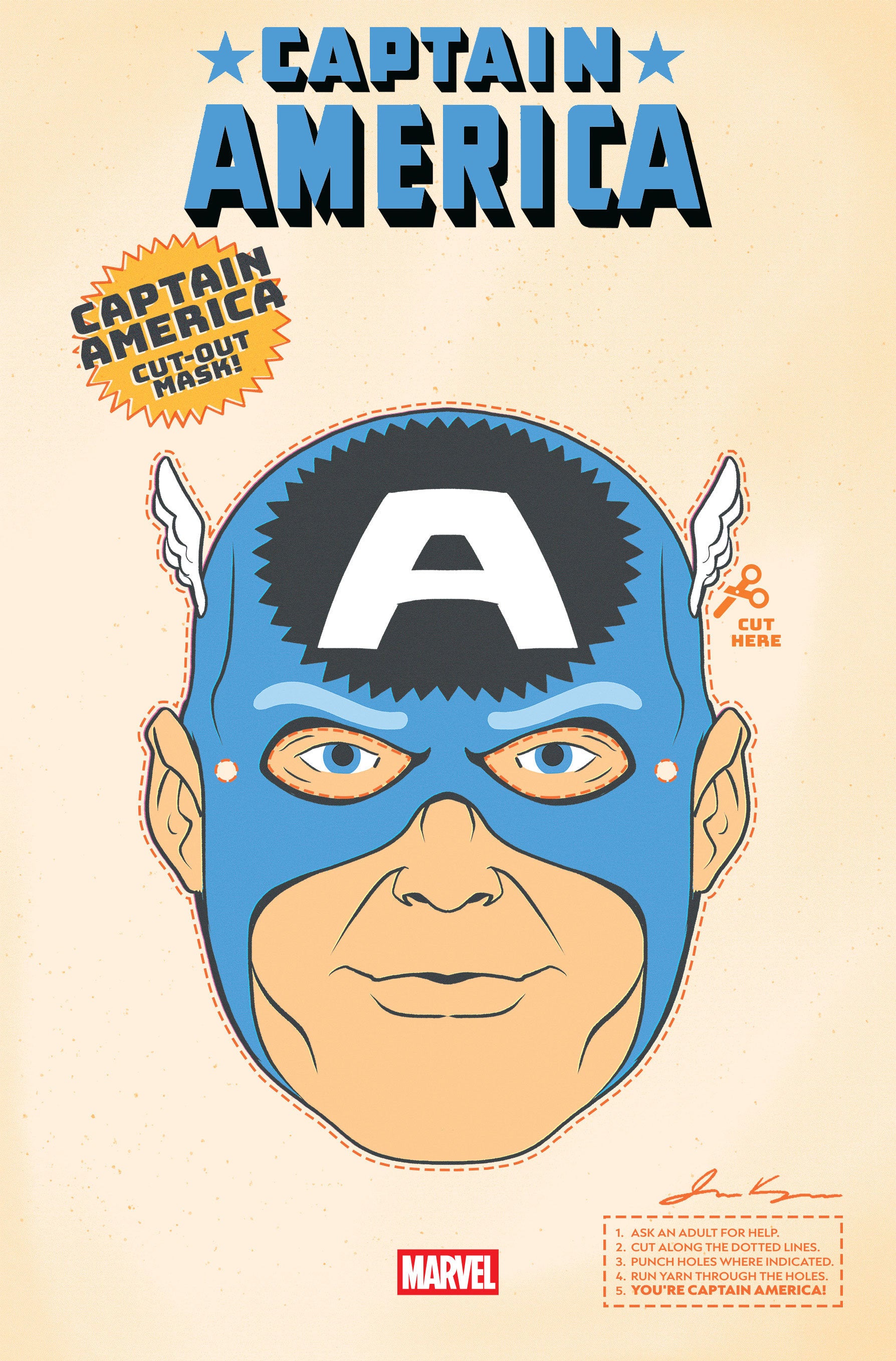 Captain America #3 Retro Halloween Mask Variant | L.A. Mood Comics and Games