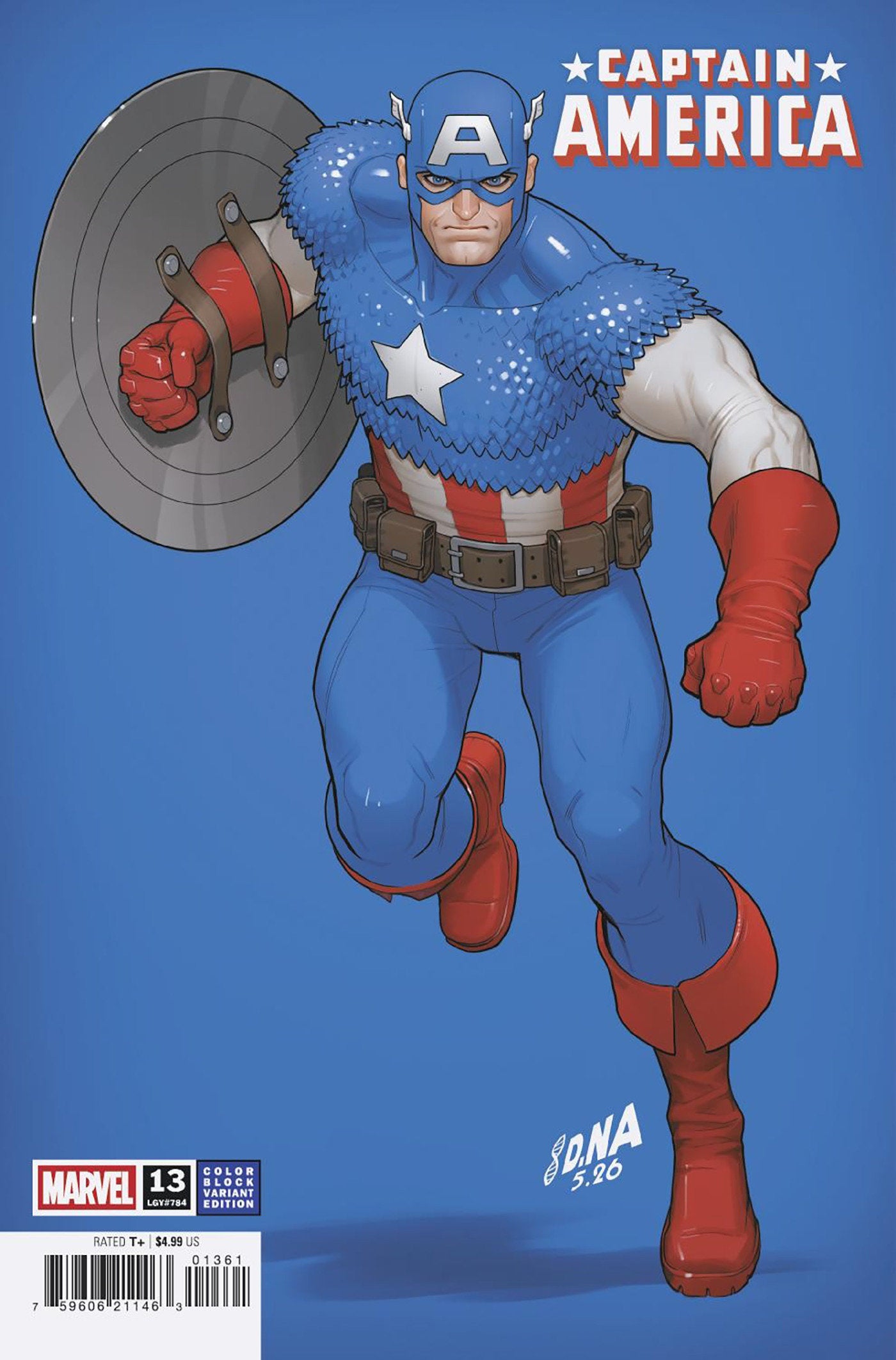Captain America #13 David Nakayama Color Block Blue Variant [Arm] | L.A. Mood Comics and Games