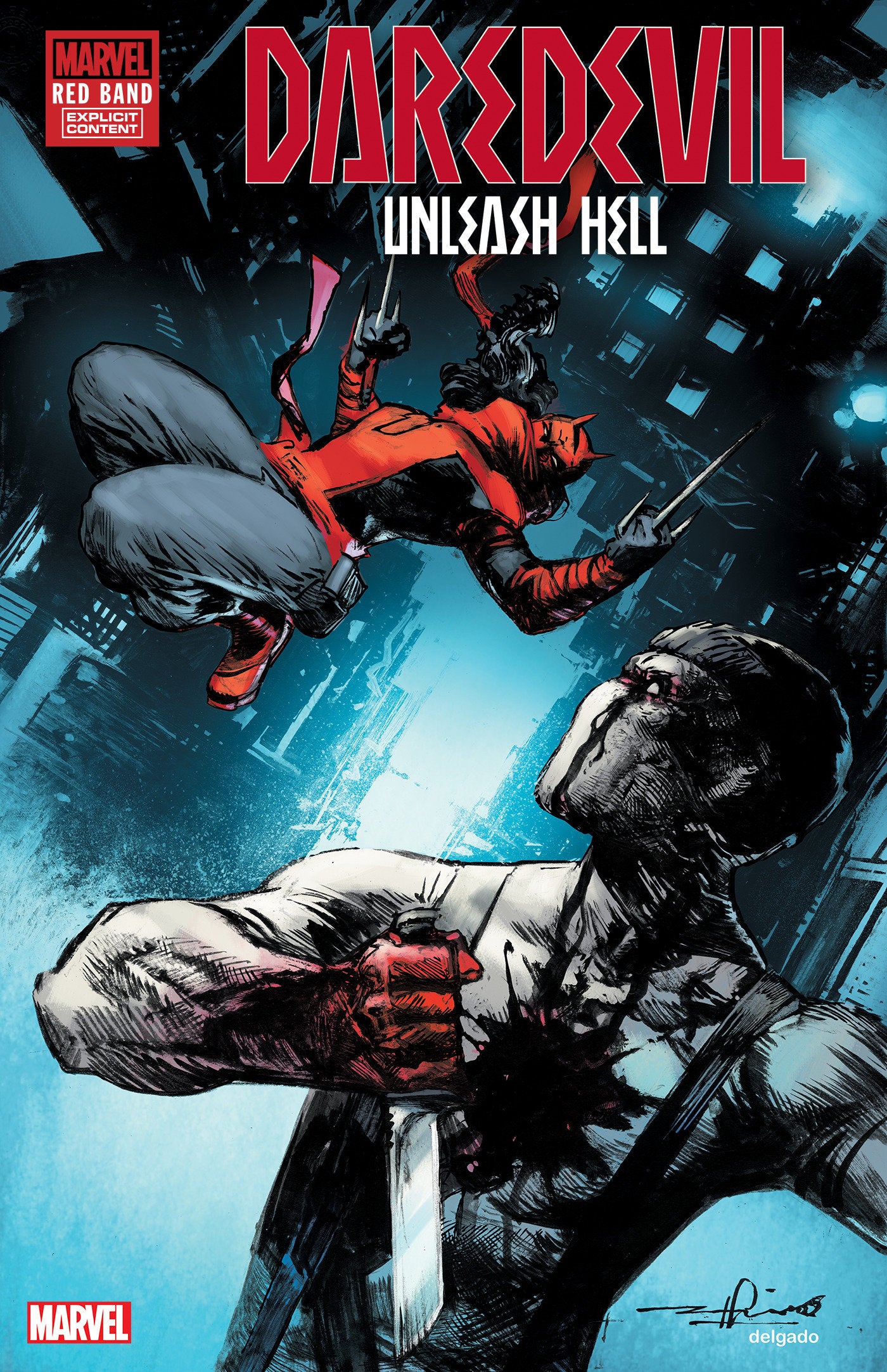 Daredevil: Unleash Hell - Red Band #2 Gerardo Zaffino Variant [Polybagged] | L.A. Mood Comics and Games