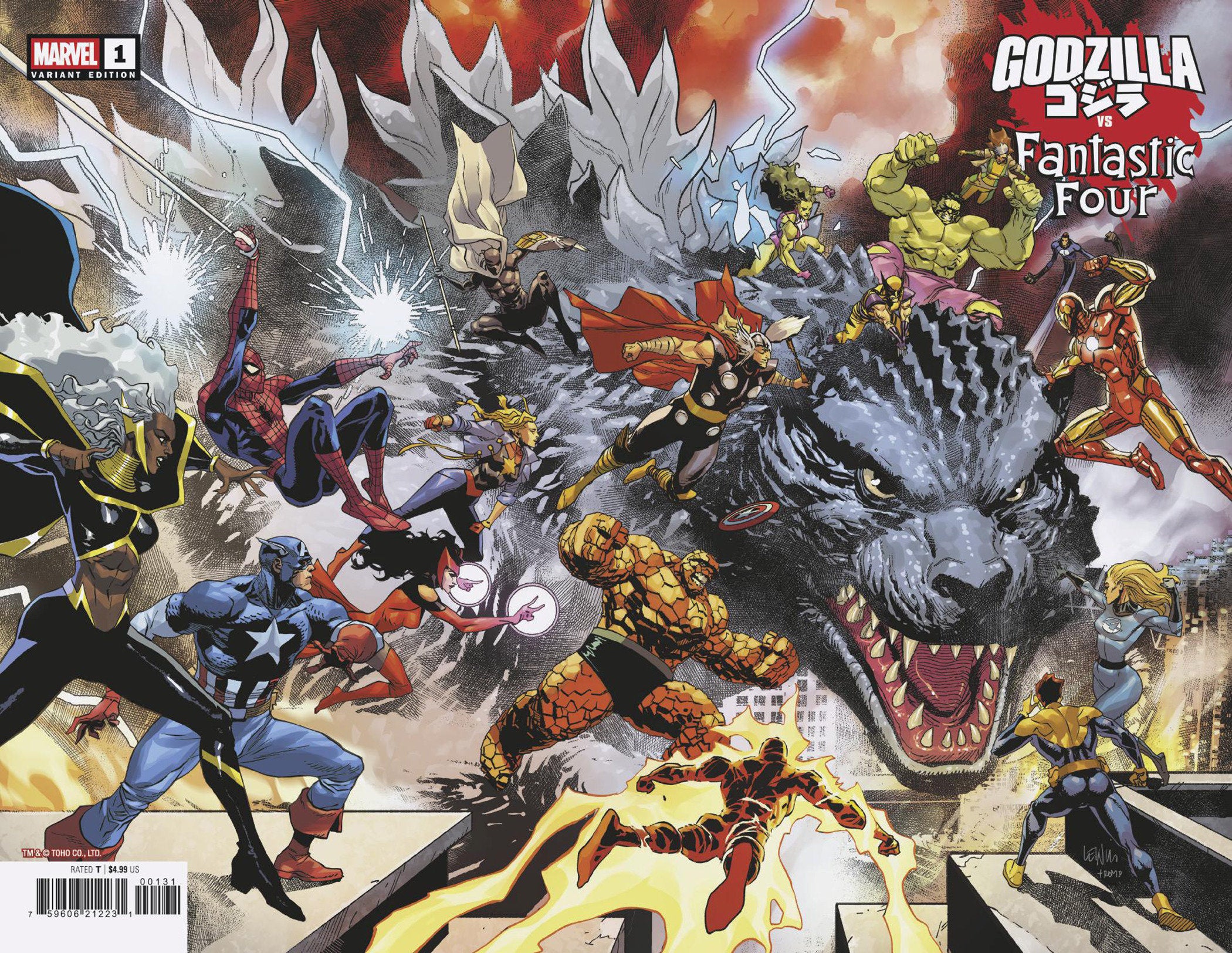 Godzilla vs. Fantastic Four #1 Leinil Yu Wraparound Variant | L.A. Mood Comics and Games