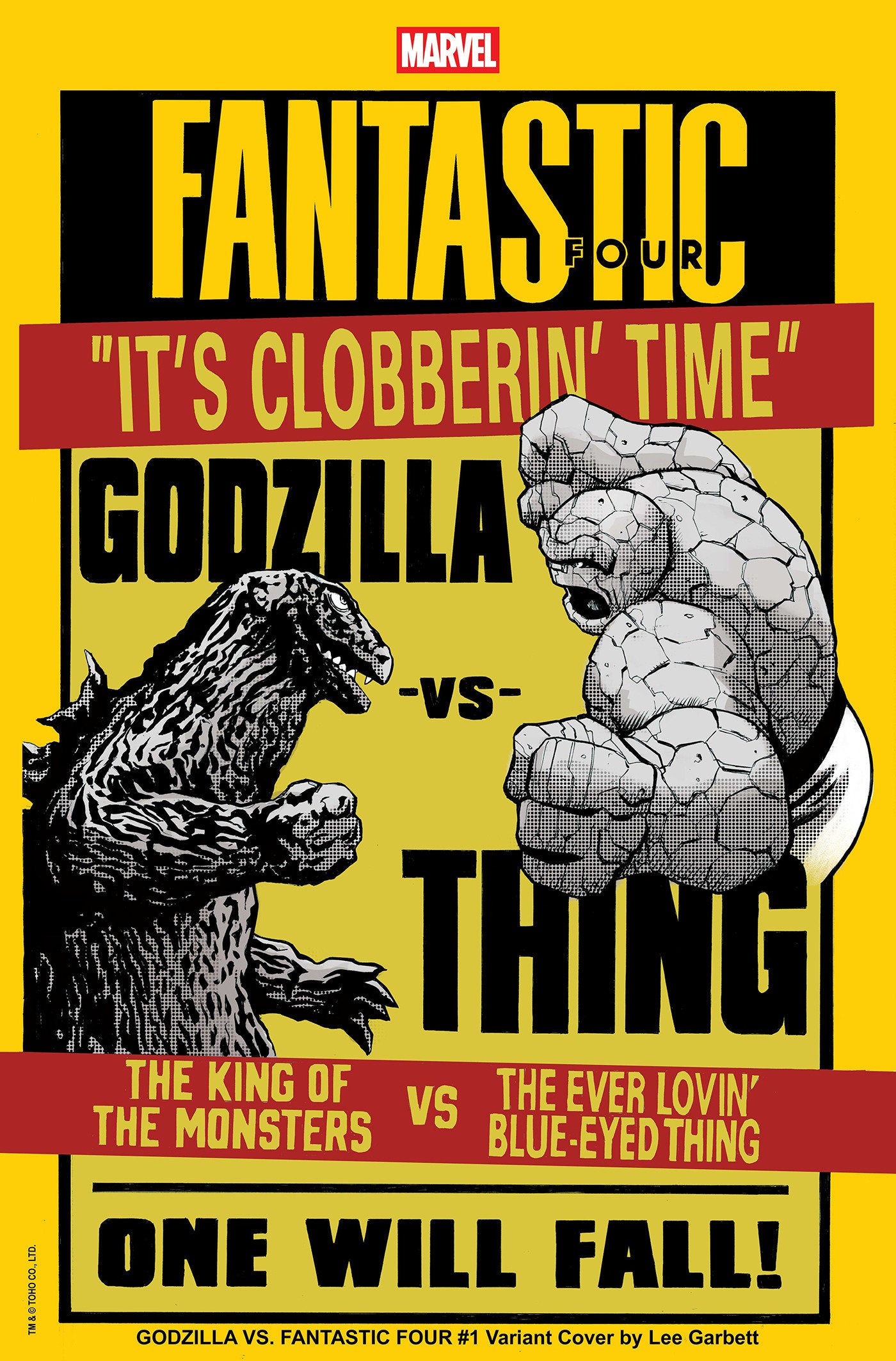 Godzilla vs. Fantastic Four #1 Lee Garbett Versus Variant | L.A. Mood Comics and Games