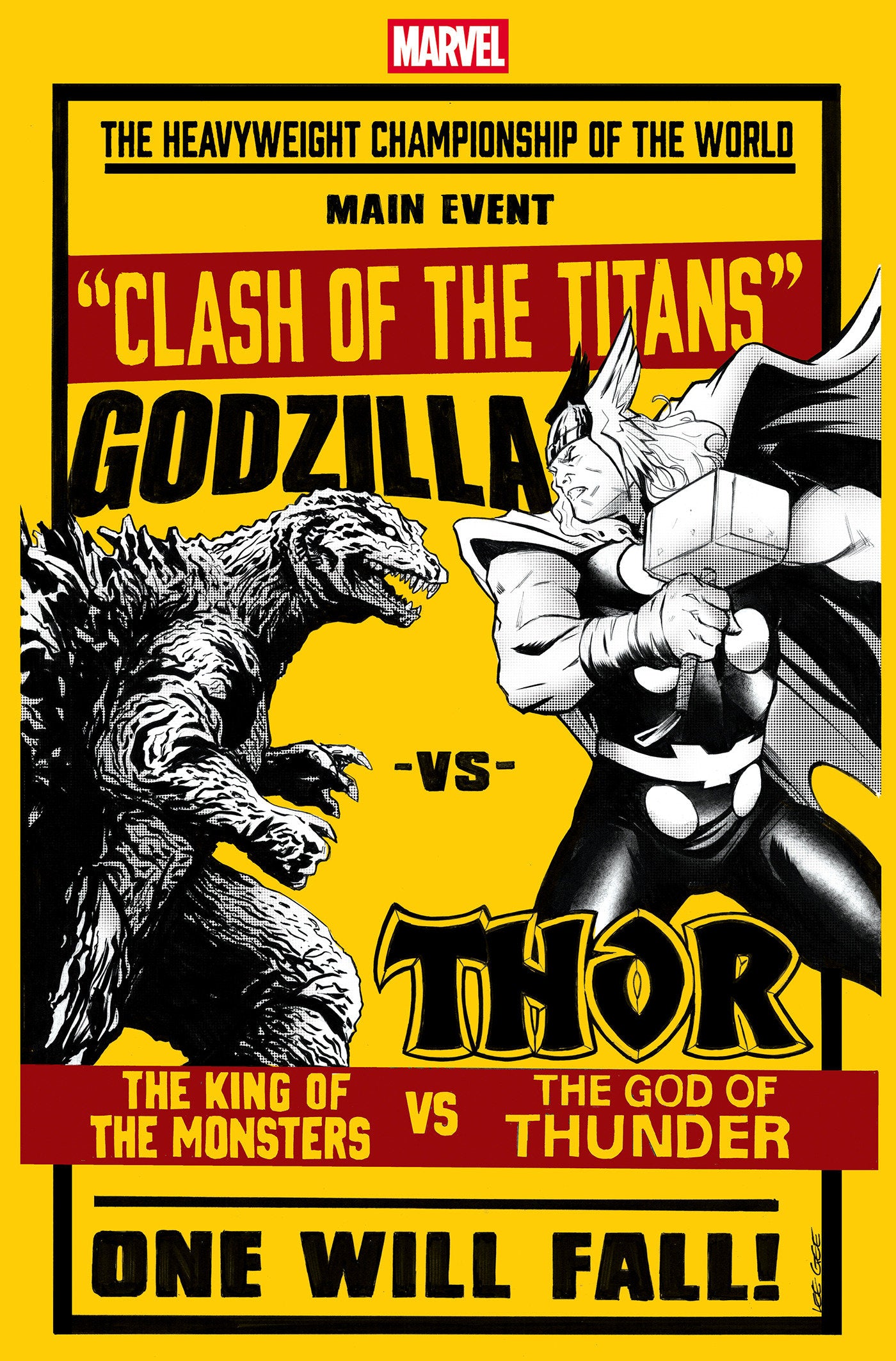 Godzilla vs. Thor #1 Lee Garbett Versus Variant | L.A. Mood Comics and Games