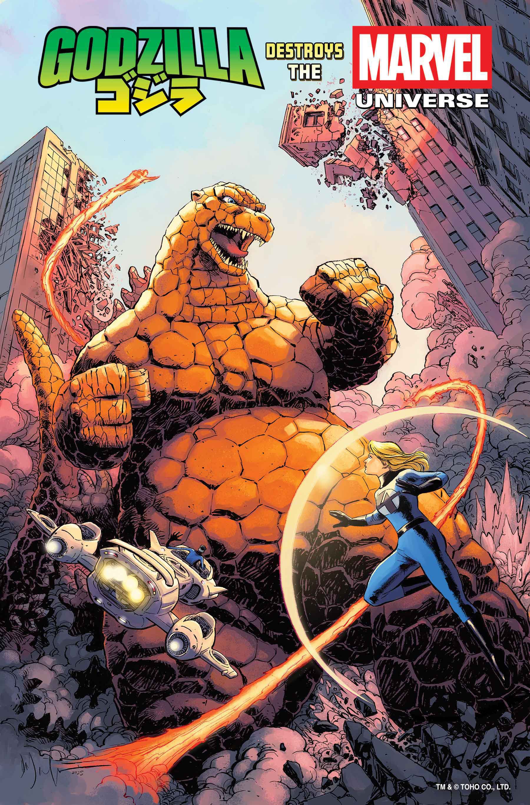Godzilla Destroys The Marvel Universe #1 Dave Wachter Marvelized Thing-Zilla Variant | L.A. Mood Comics and Games
