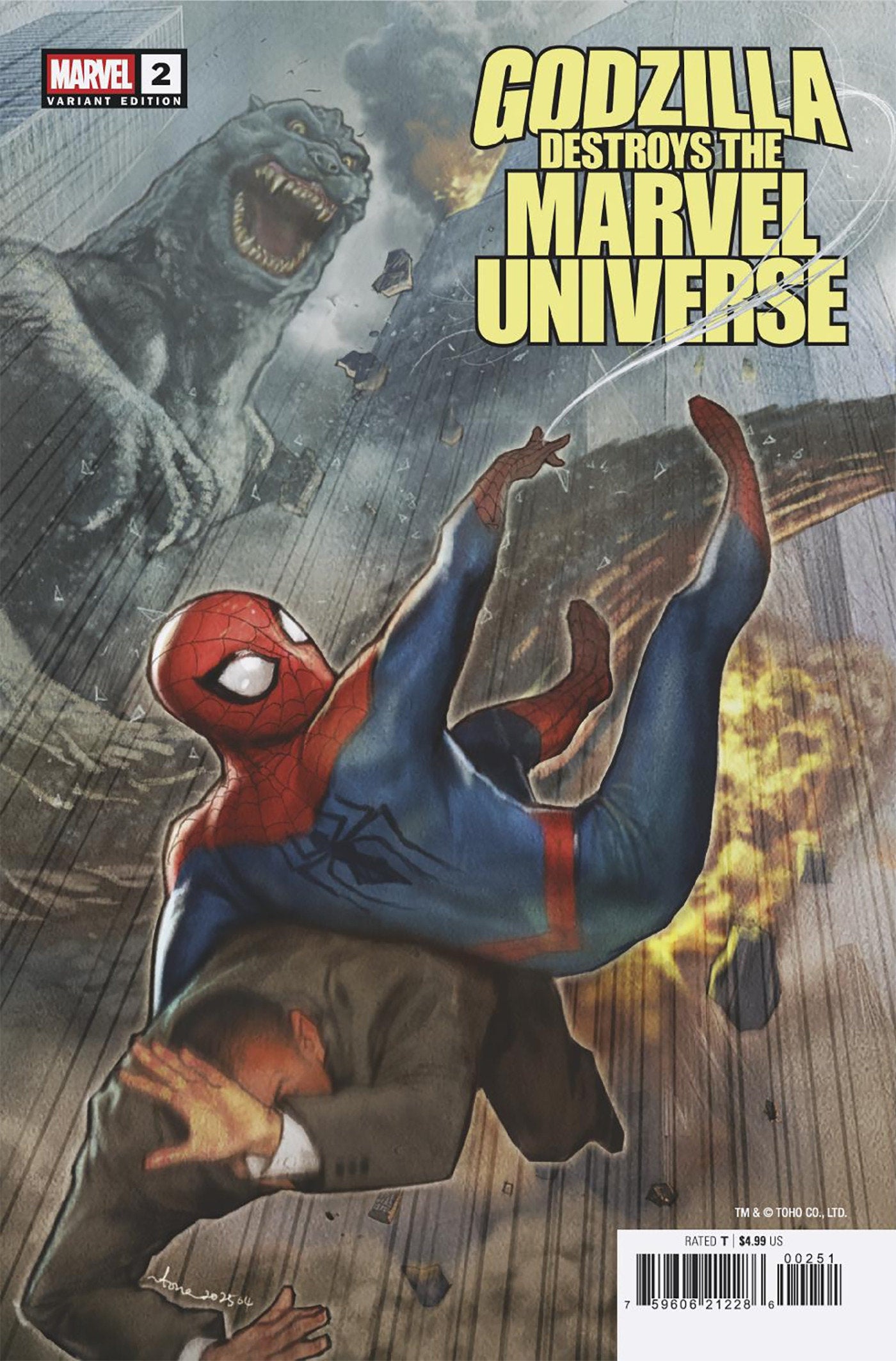 Godzilla Destroys The Marvel Universe #2 Stonehouse Variant | L.A. Mood Comics and Games
