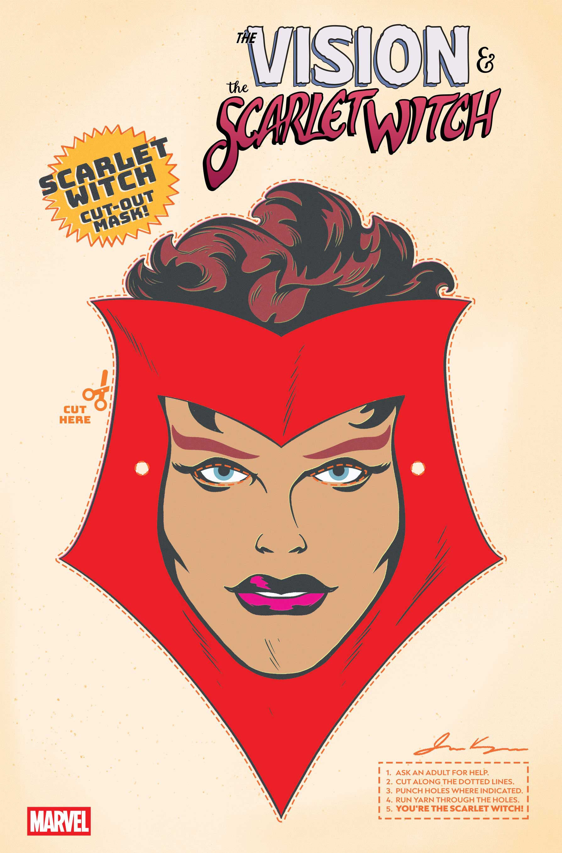 The Vision & The Scarlet Witch #5 Retro Halloween Mask Variant | L.A. Mood Comics and Games