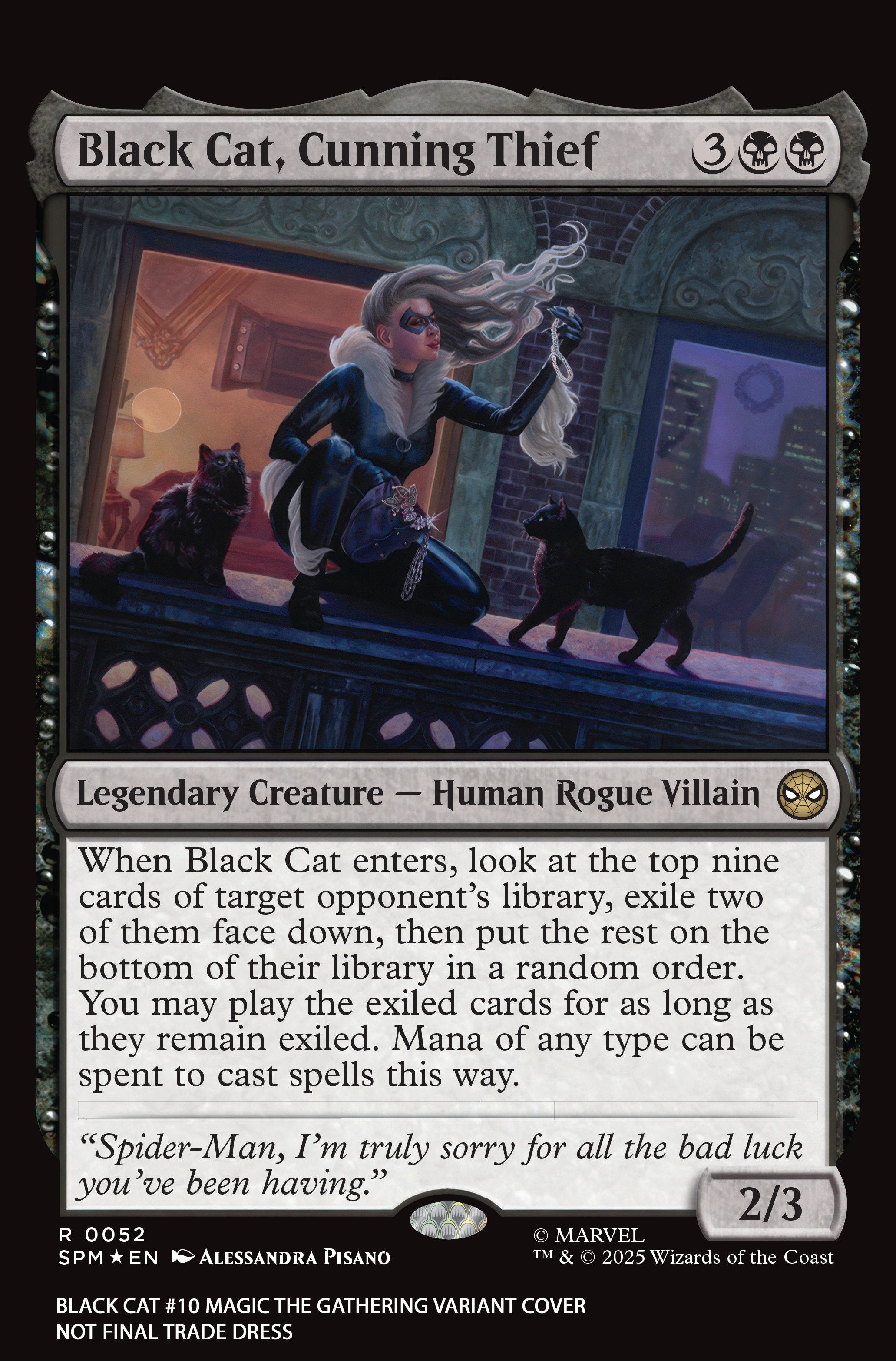 Black Cat #10 Alessandra Pisano Magic: The Gathering Variant | L.A. Mood Comics and Games