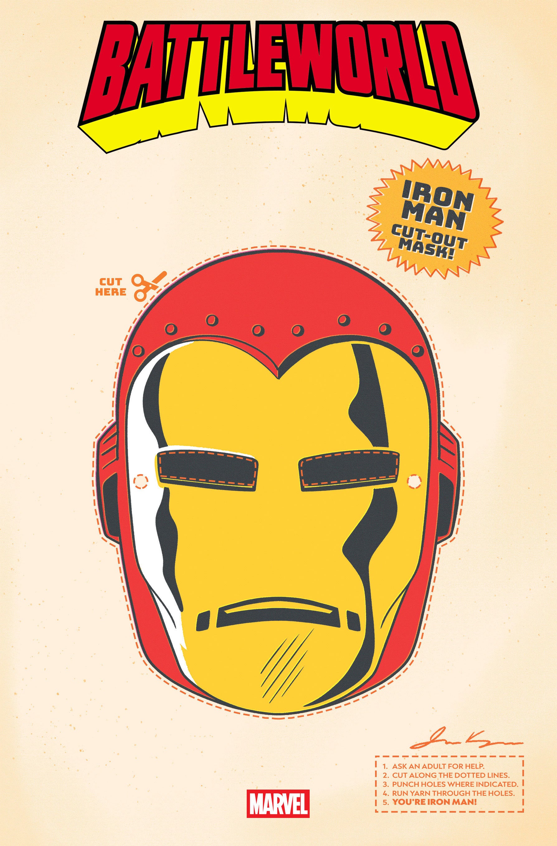 Battleworld #1 Retro Halloween Mask Variant | L.A. Mood Comics and Games