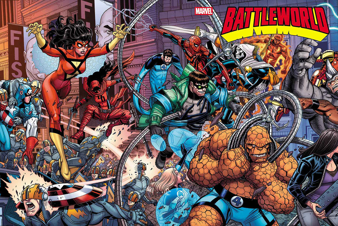 Battleworld #1 Nick Bradshaw 5 Part Wraparound Connecting Variant A | L.A. Mood Comics and Games