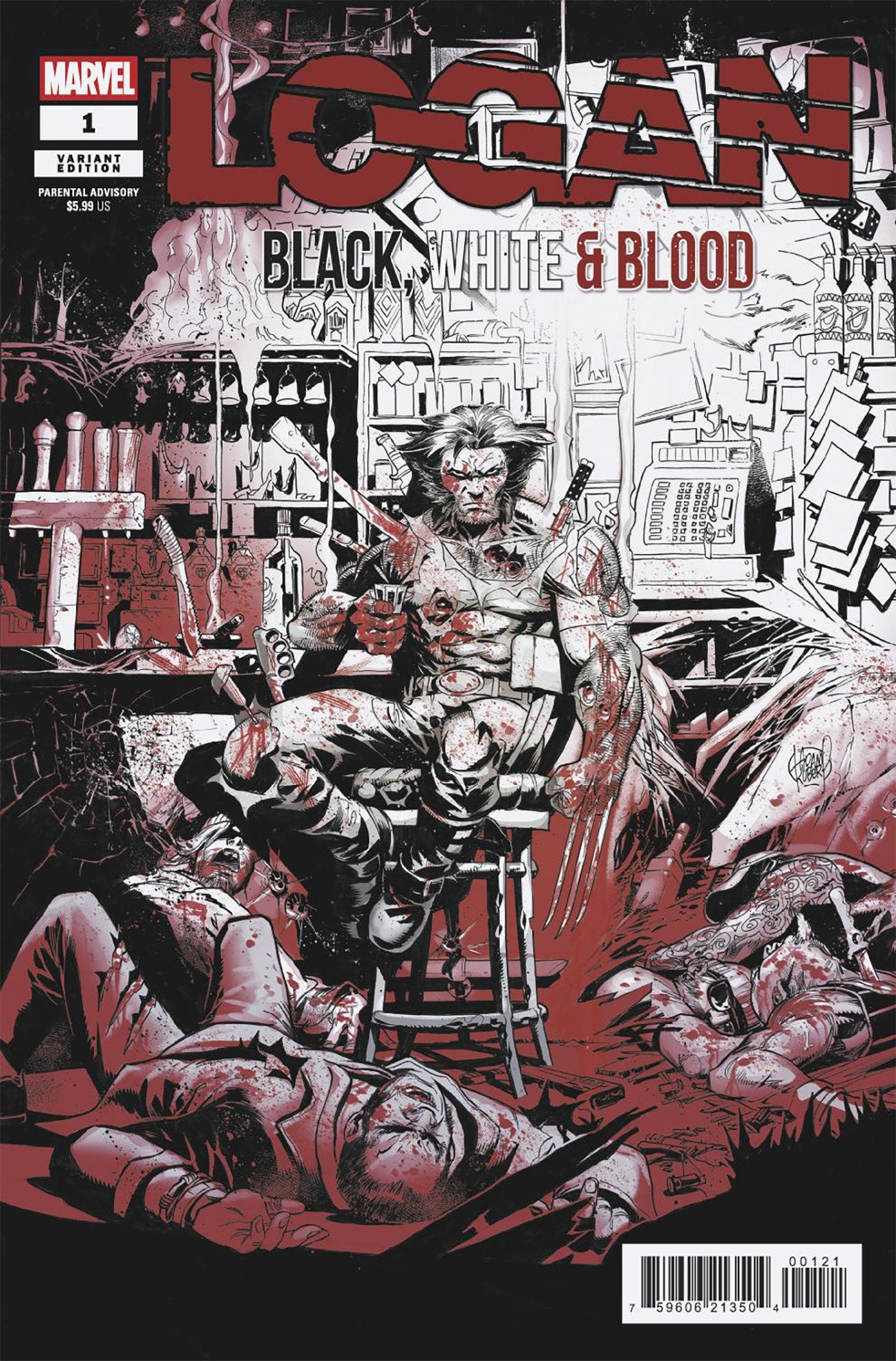 Logan: Black, White & Blood #1 Adam Kubert Variant | L.A. Mood Comics and Games