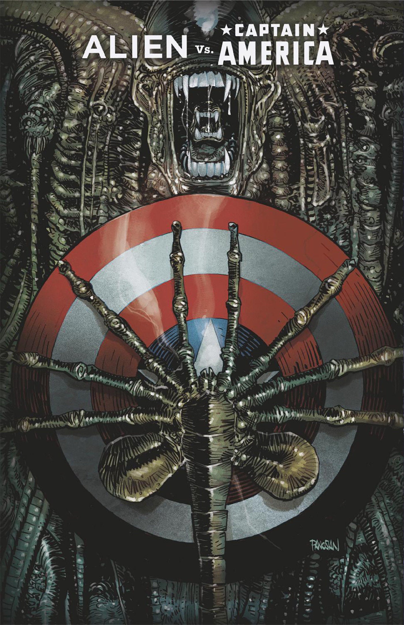 Alien vs. Captain America #1 Dan Panosian Foil Variant | L.A. Mood Comics and Games