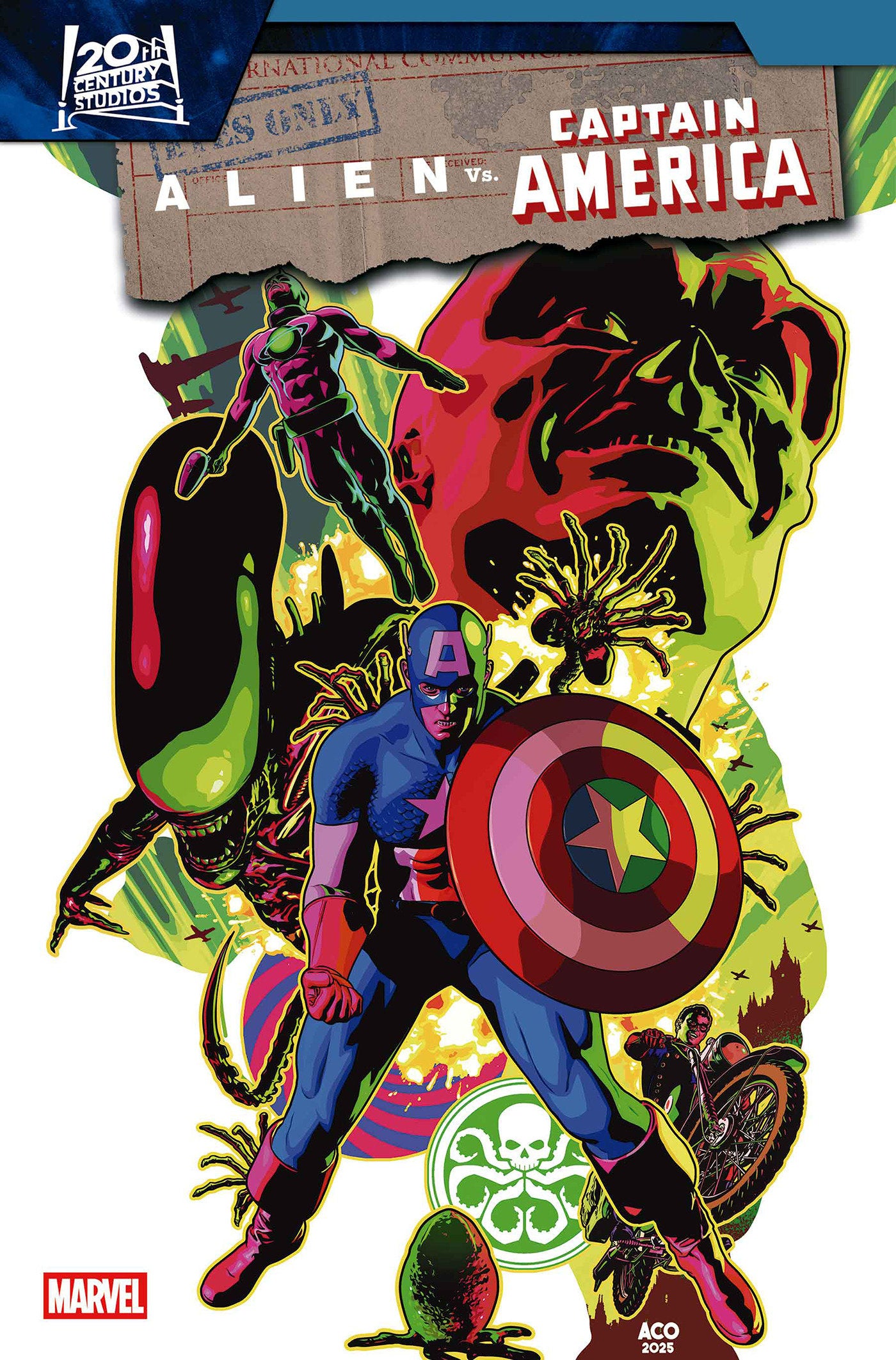 Alien vs. Captain America #3 Aco Variant | L.A. Mood Comics and Games