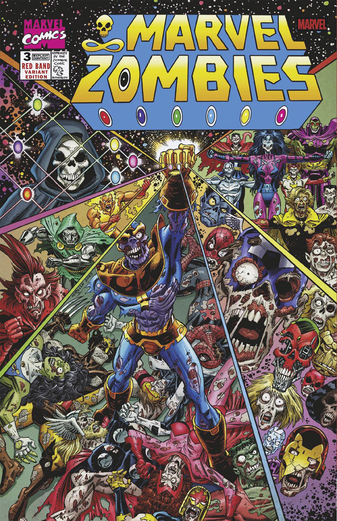 Marvel Zombies: Red Band #3 Scott Koblish Retro Zombie Variant [Polybagged] | L.A. Mood Comics and Games