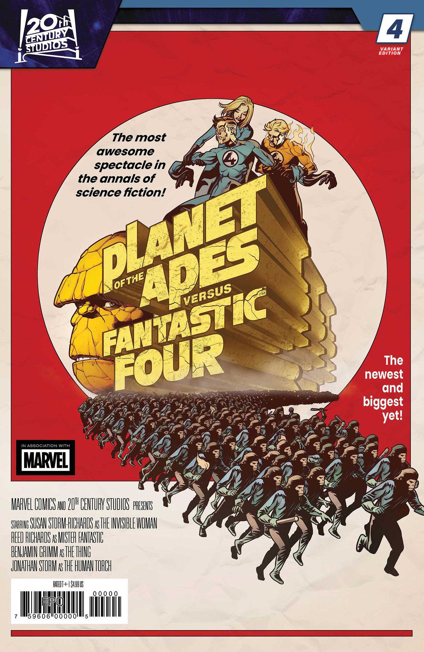Planet Of The Apes vs. Fantastic Four #4 Pere Perez Movie Homage Variant | L.A. Mood Comics and Games