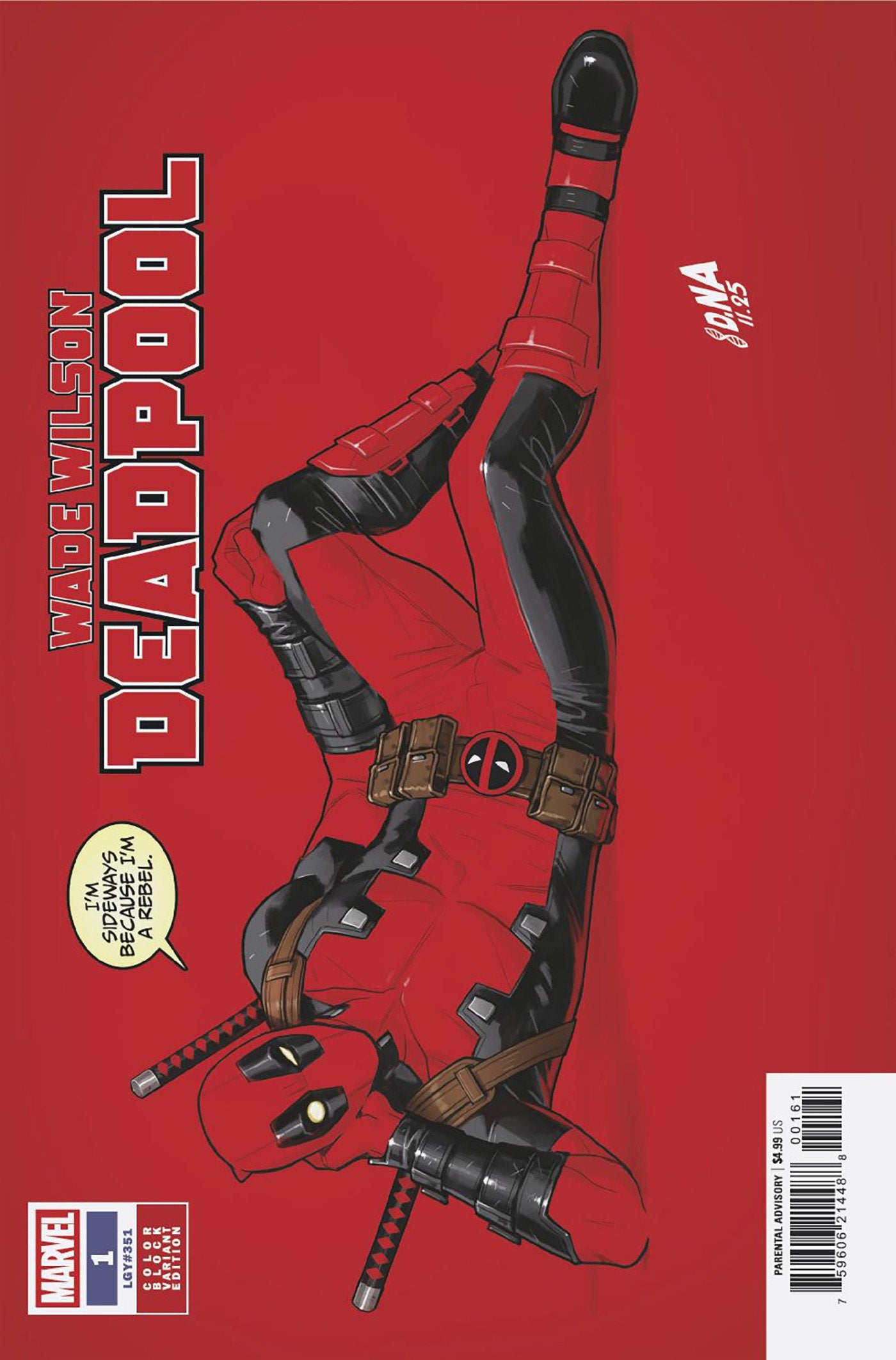 Wade Wilson: Deadpool #1 David Nakayama Color Block Red Variant | L.A. Mood Comics and Games