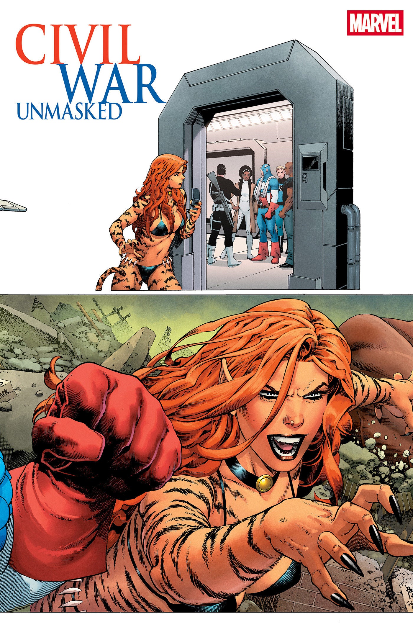 Civil War: Unmasked #4 Paulo Siqueira 5 Part Connecting Variant | L.A. Mood Comics and Games