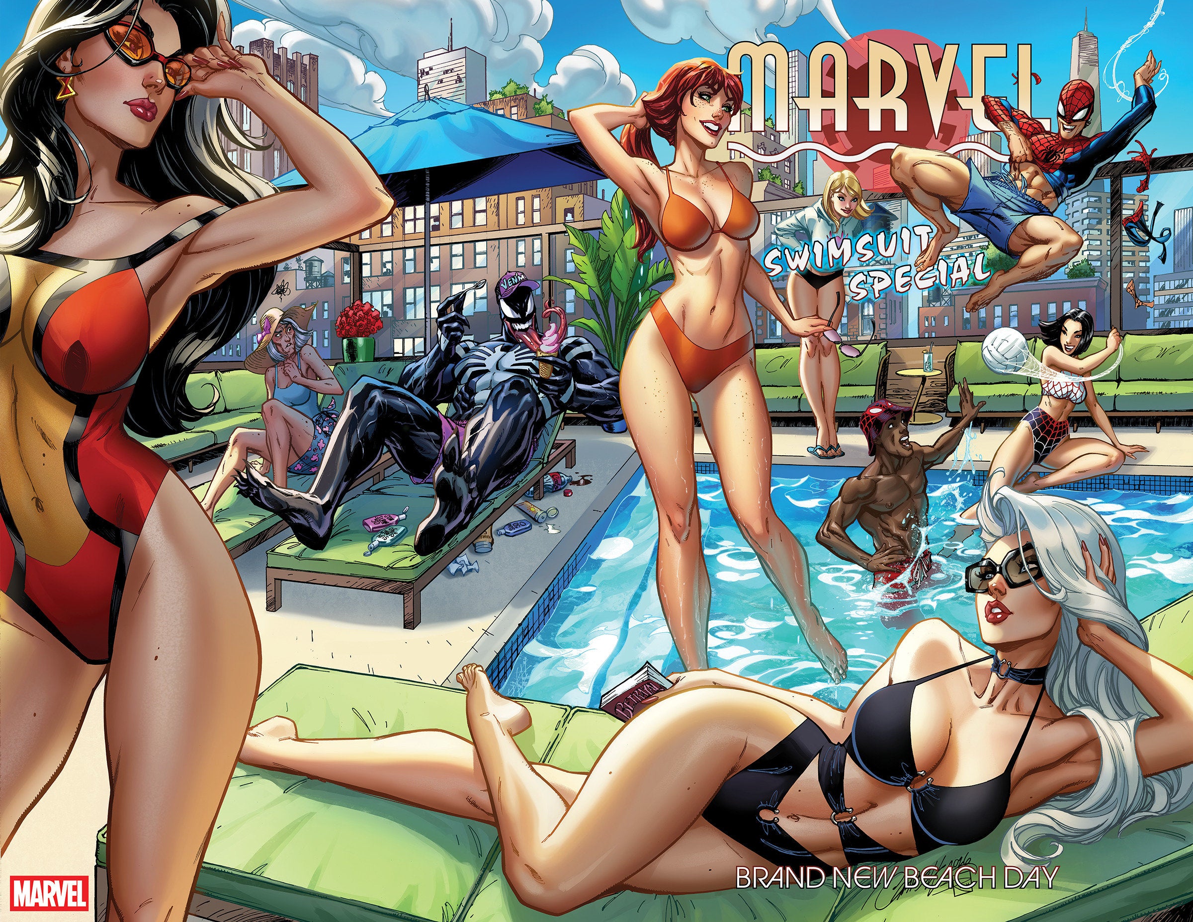 Marvel Swimsuit Special: Brand New Beach Day #1 Wraparound Cover | L.A. Mood Comics and Games