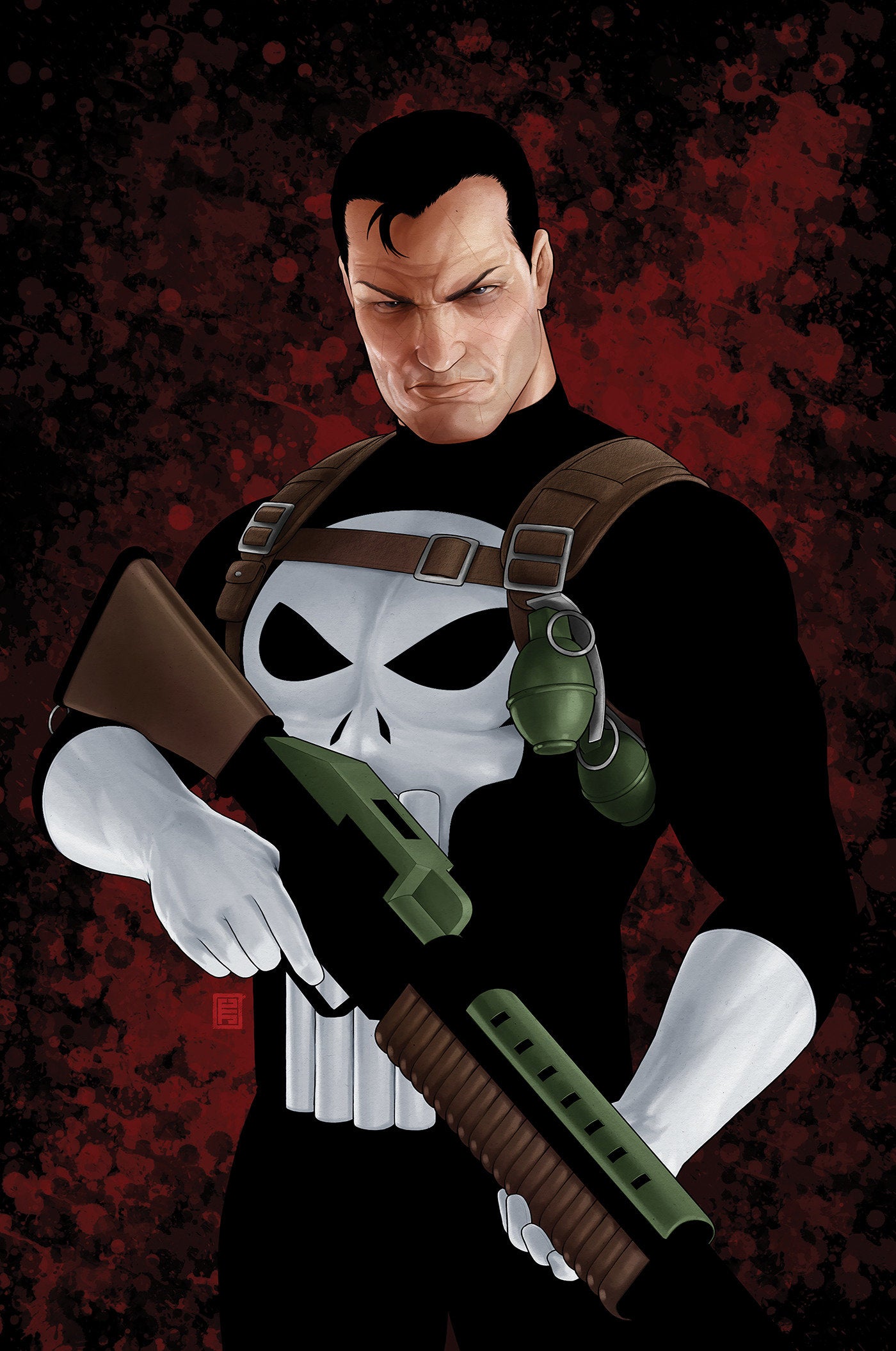 Punisher #1 John Tyler Christopher Negative Space Virgin 2nd Printing Variant | L.A. Mood Comics and Games