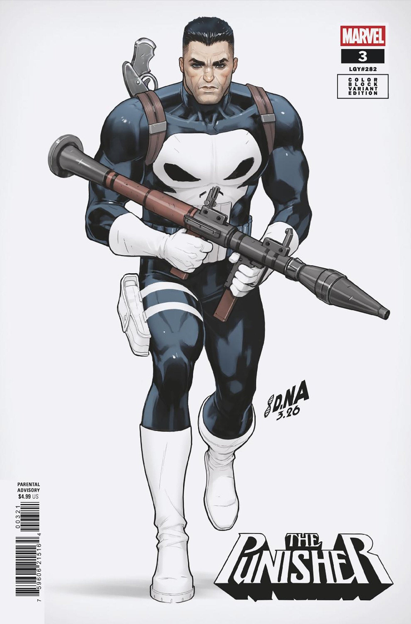 Punisher #3 David Nakayama Color Block White Variant | L.A. Mood Comics and Games
