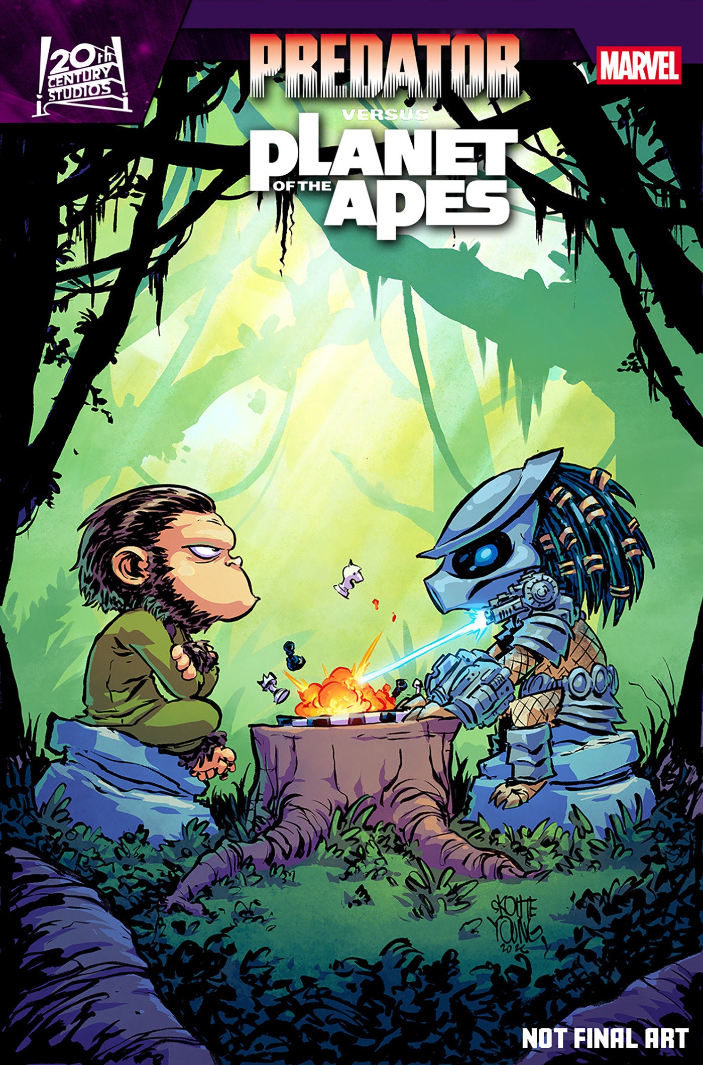 Predator vs. The Planet Of The Apes #1 Skottie Young Variant | L.A. Mood Comics and Games