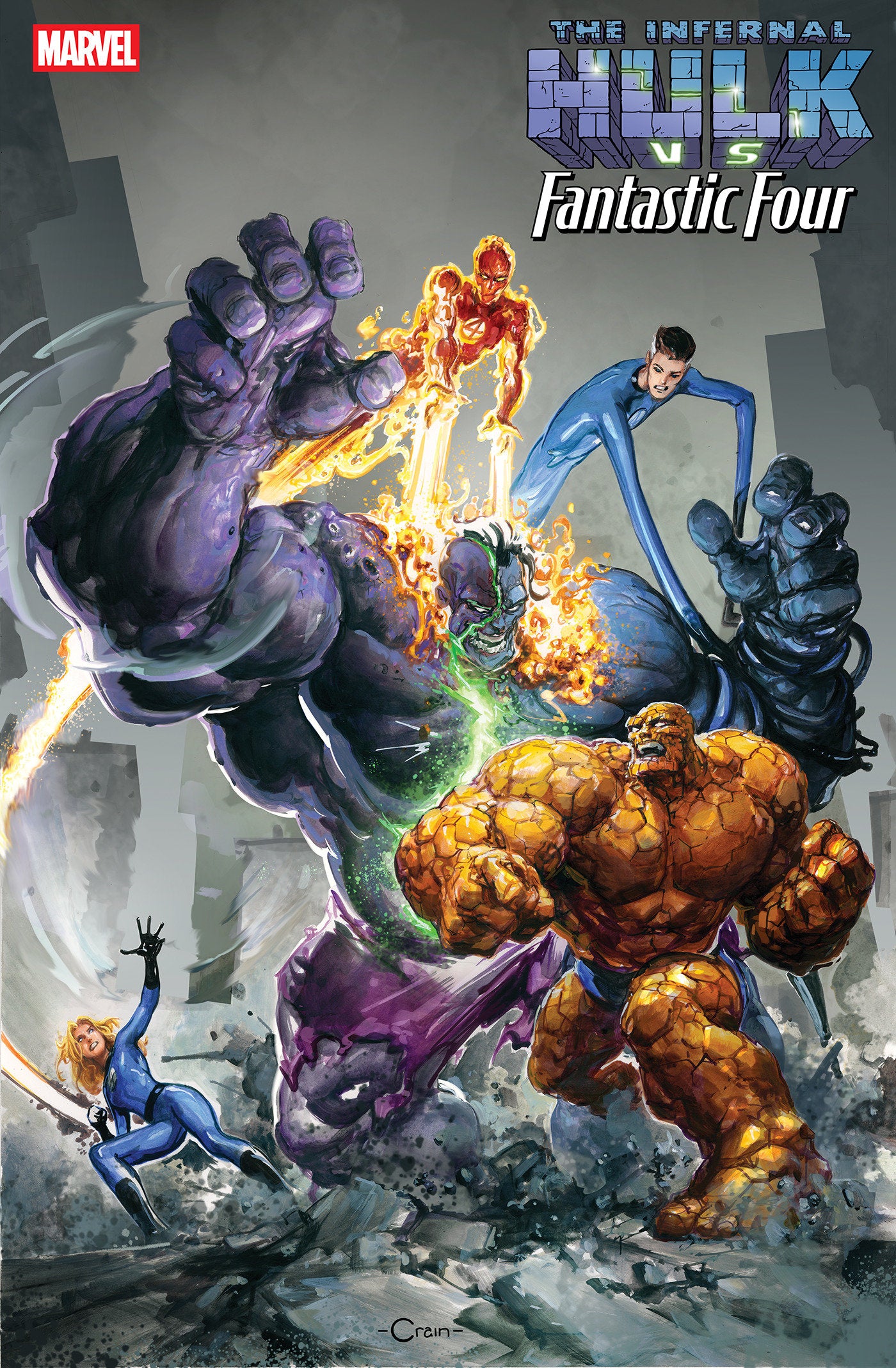 Infernal Hulk vs. Fantastic Four #1 Clayton Crain Variant | L.A. Mood Comics and Games