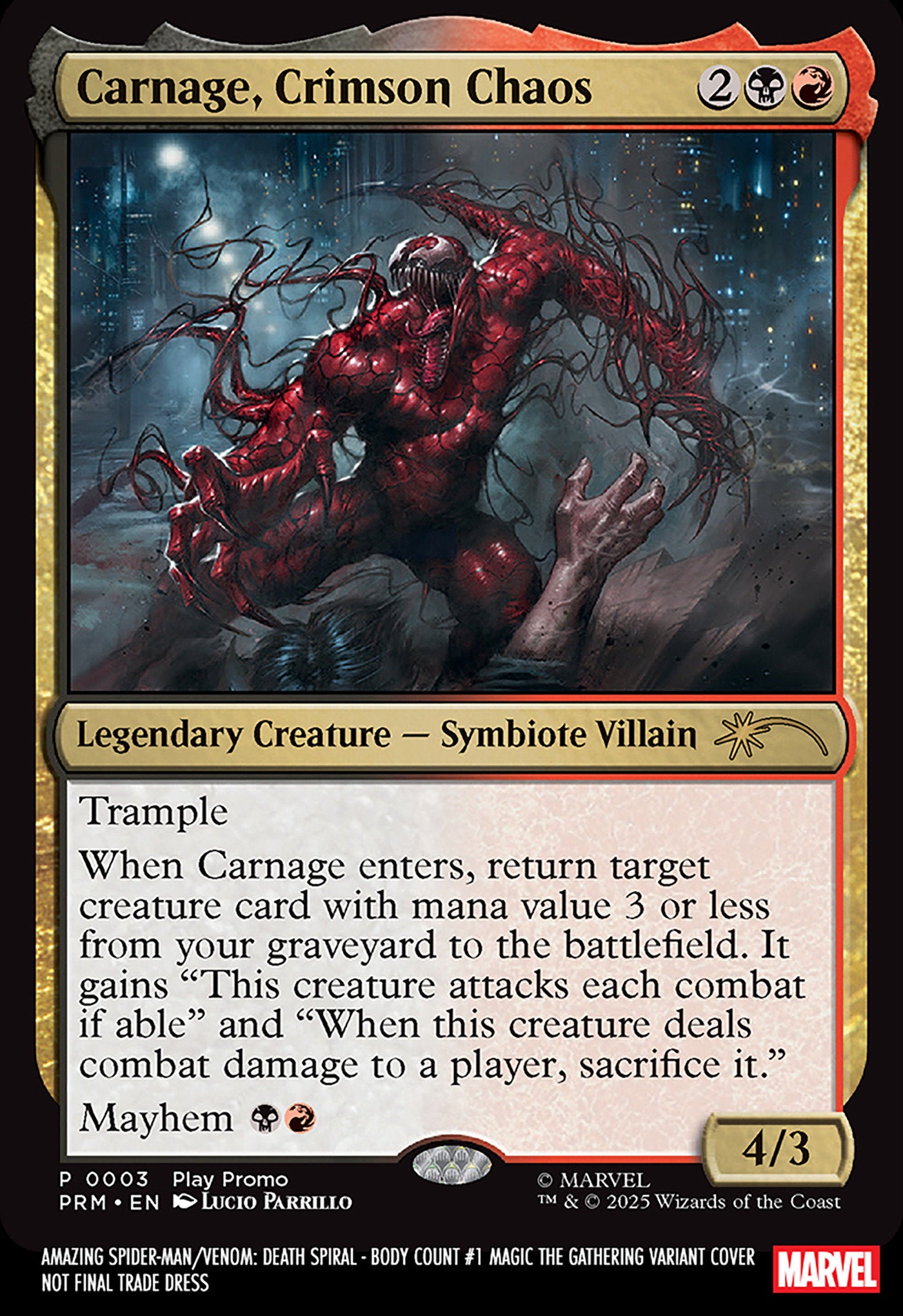 Amazing Spider-Man/Venom: Death Spiral   Body Count #1 Lucio Parrillo Magic: The Gathering Variant [Ds] | L.A. Mood Comics and Games
