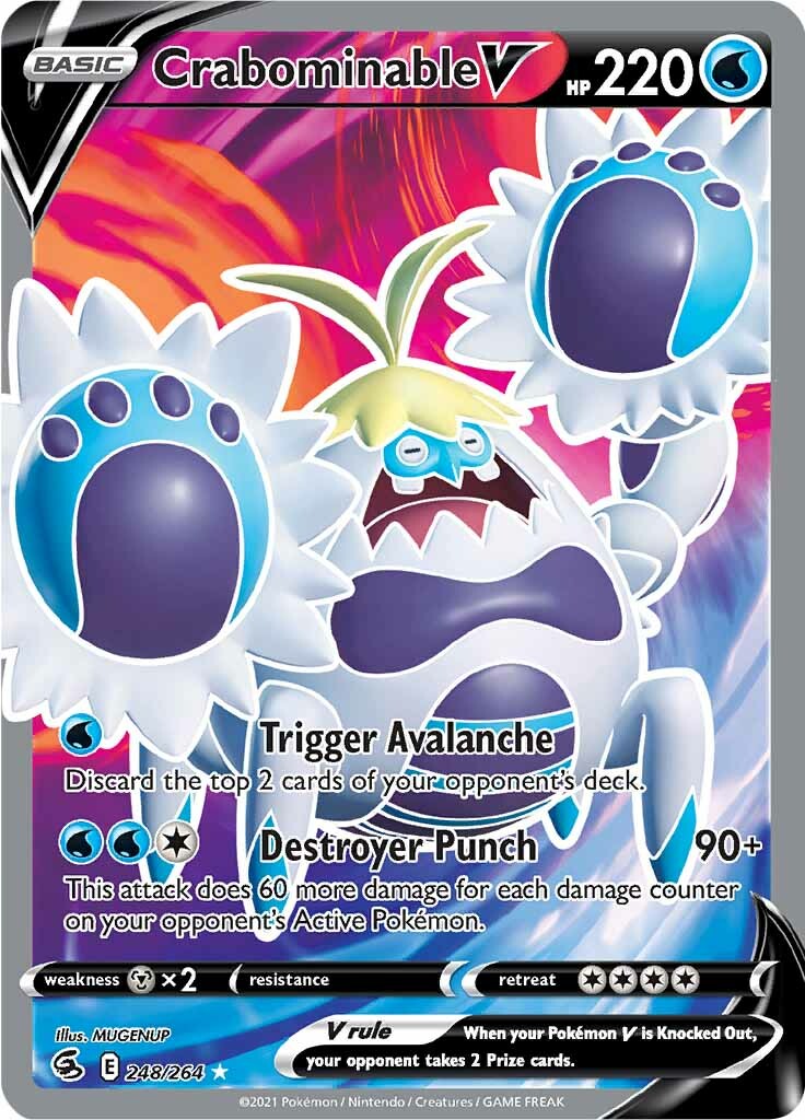 Crabominable V (248/264) [Sword & Shield: Fusion Strike] | L.A. Mood Comics and Games