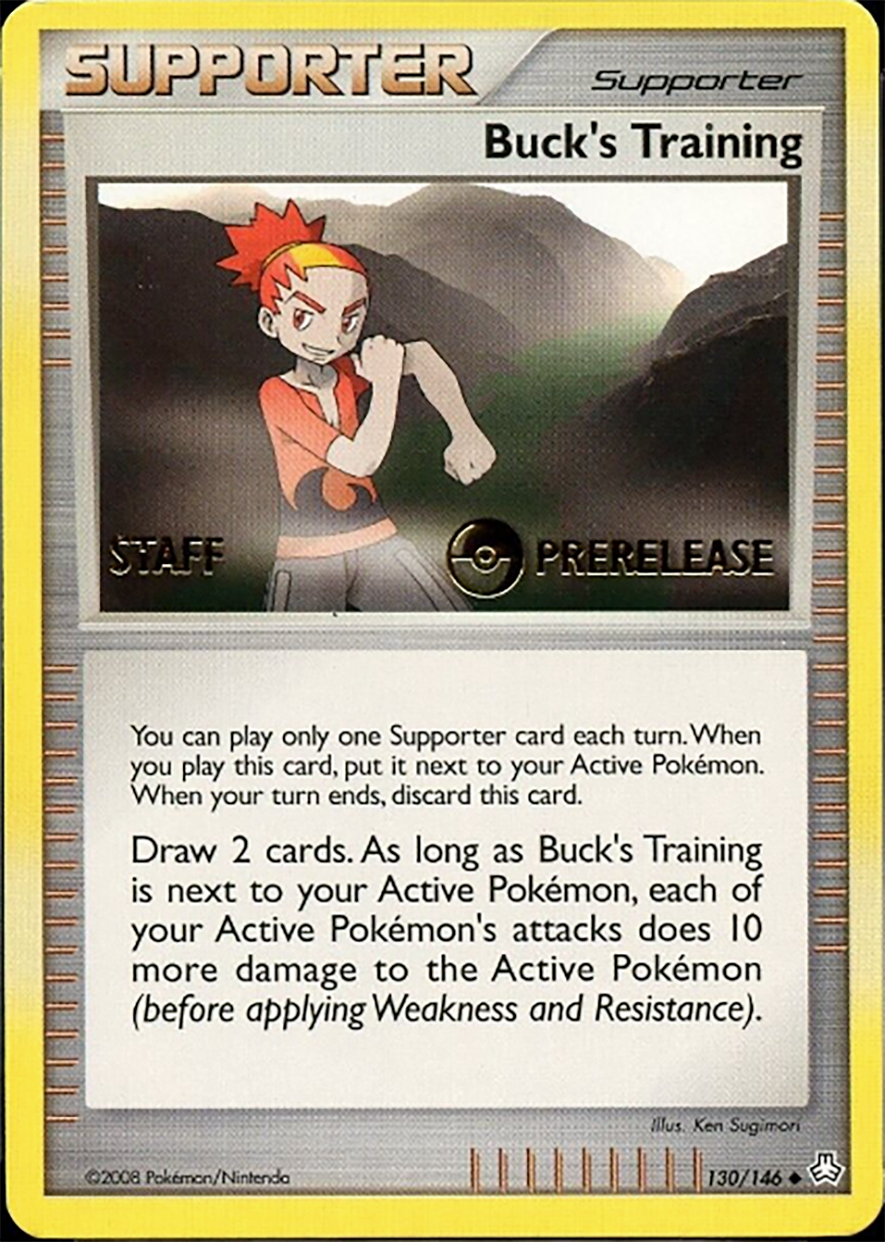 Buck's Training (130/146) (Staff Prerelease Promo) [Diamond & Pearl: Legends Awakened] | L.A. Mood Comics and Games
