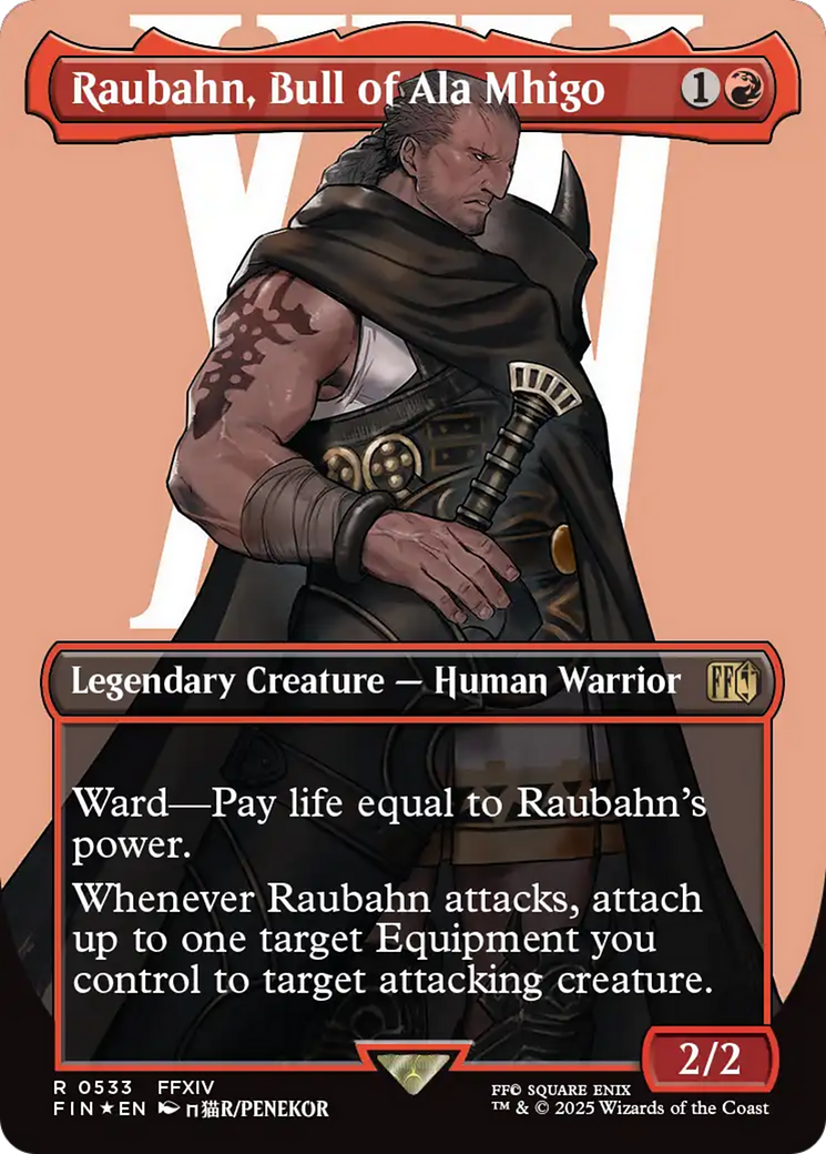 Raubahn, Bull of Ala Mhigo (Borderless) (Surge Foil) [FINAL FANTASY] | L.A. Mood Comics and Games
