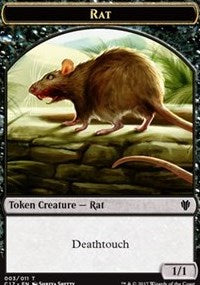 Rat // Cat Double-Sided Token [Commander 2017 Tokens] | L.A. Mood Comics and Games