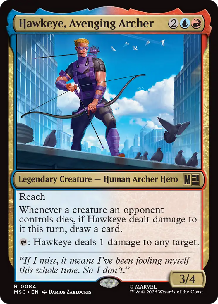 Hawkeye, Avenging Archer (Surge Foil) [Marvel Super Heroes Commander] | L.A. Mood Comics and Games
